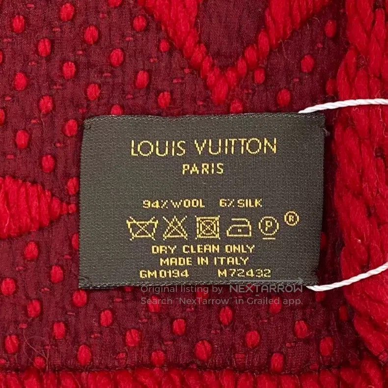 Other Louis Vuitton Red logo jacquard full print wool fringe sca Size ONE SIZE - 8 Thumbnail
