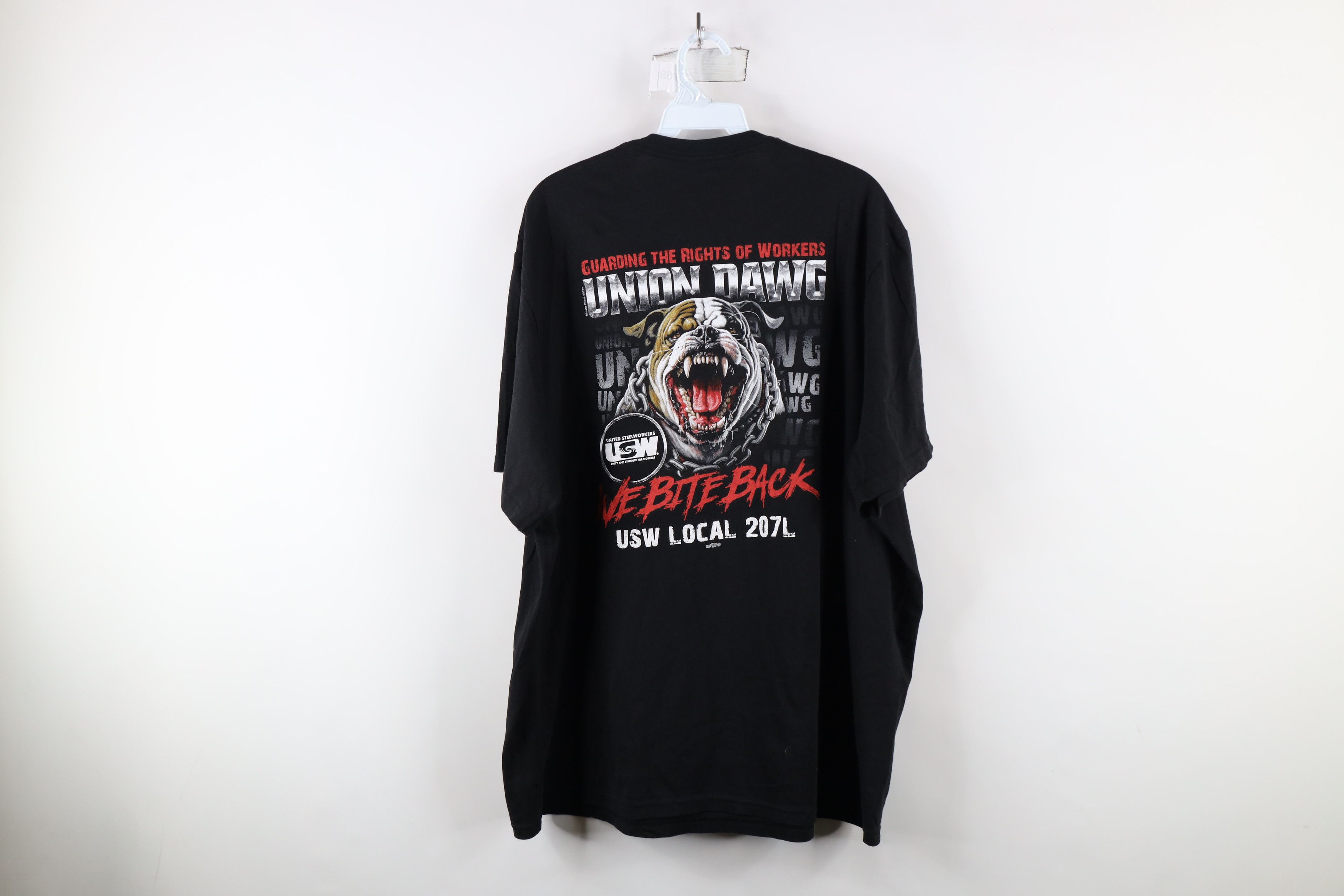 Vintage Streetwear USW Local 207L Union Dawg We Bite Back T-Shirt US Size US XXL / EU 58 / 5 - 9 Thumbnail