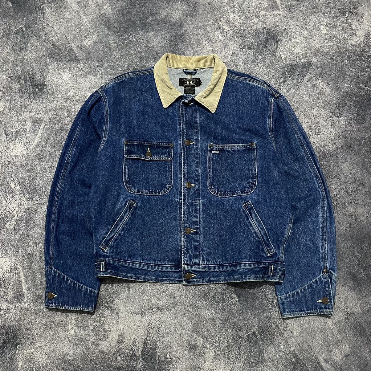image of Kapital x Levis Vintage Clothing Double Rl Denim Jacket in Blue Denim, Men's (Size Medium)