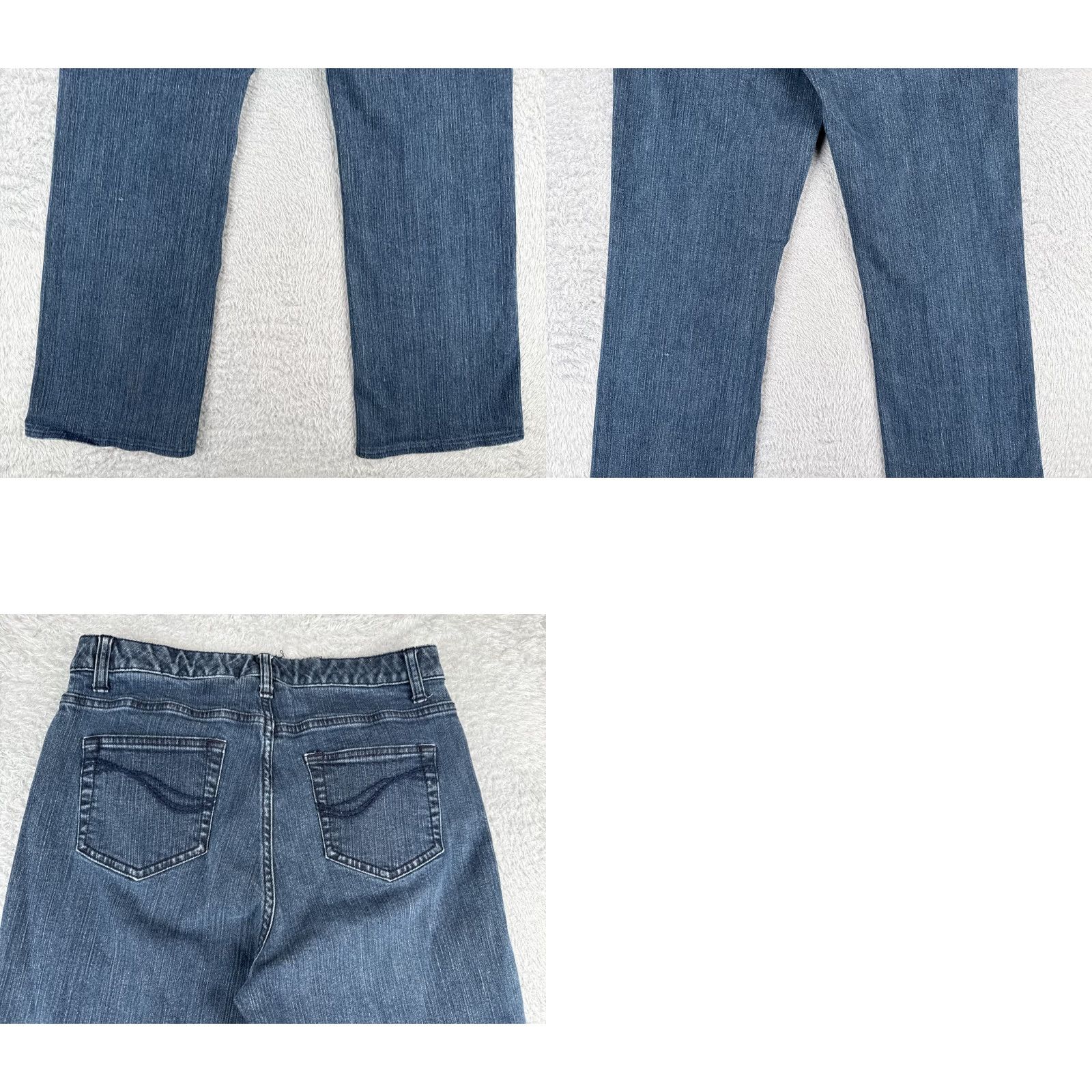Vintage D&Co Jeans Womens 6 Blue Denim Bootcut Comfort Waist High Cotton Blend 28x28 Zipper Button Distressed 5-Pocket Size 28" / US 6 / IT 42 - 10 Thumbnail