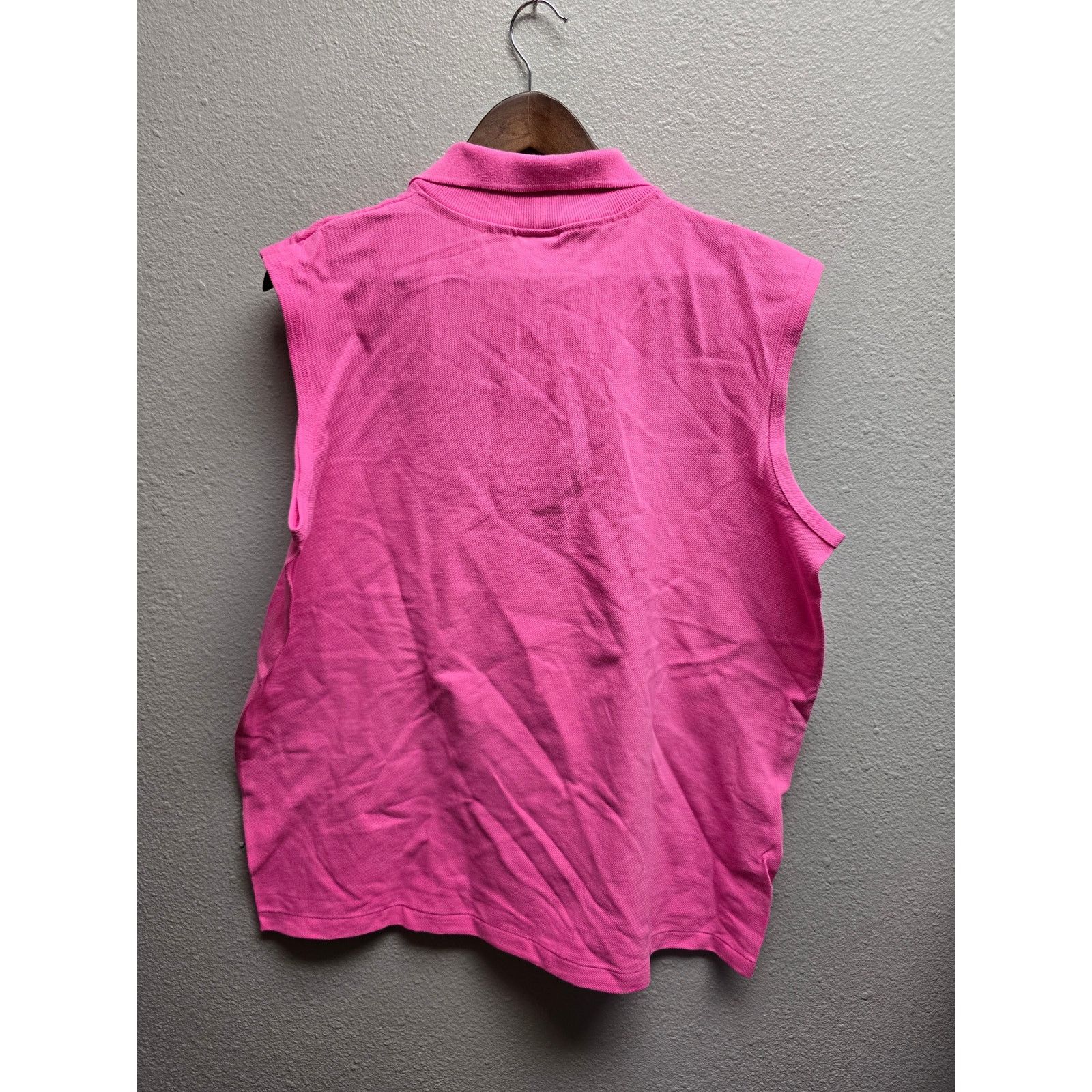 Vintage Vintage Sleeveless Pink Polo Blank Shirt Cotton L 90s Size L / US 10 / IT 46 - 4 Thumbnail