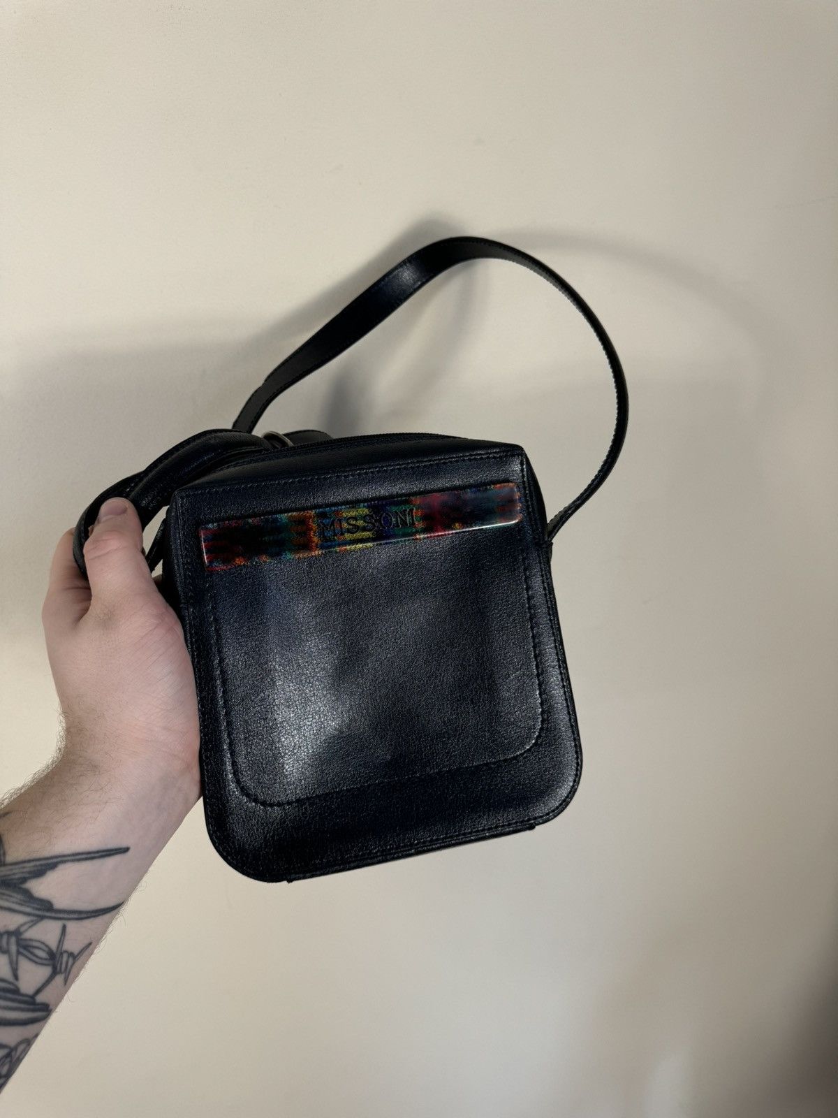 Missoni × Vintage Vintage Missoni Leather Messenger Bag Size ONE SIZE - 1 Thumbnail