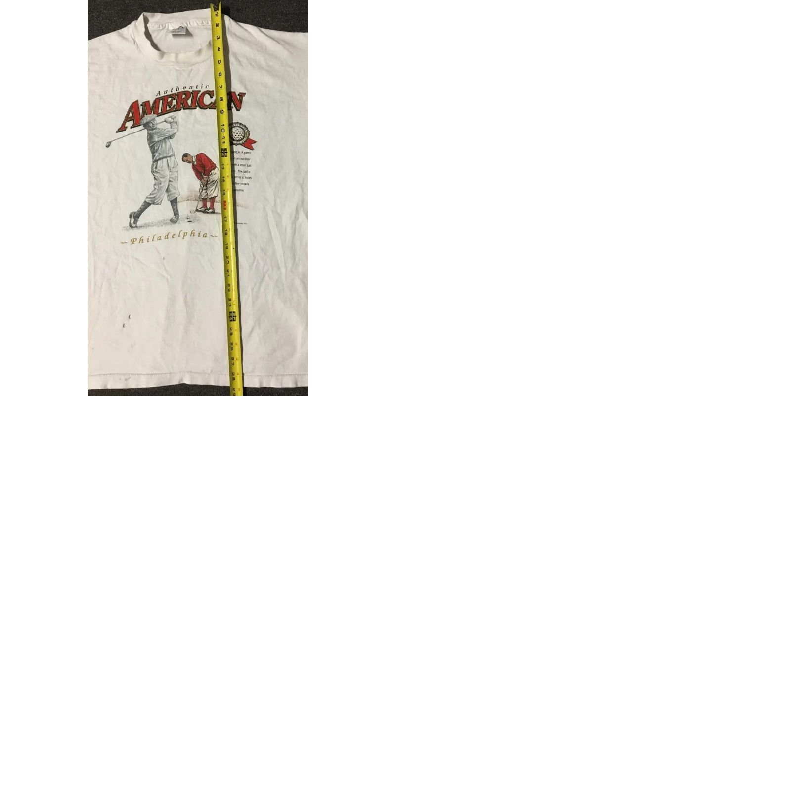 Vintage VINTAGE Philadelphia Golf Faded Distressed Shirt XL USA 90s Grunge Single Stitch White Men T-Shirt Size US XL / EU 56 / 4 - 9 Thumbnail
