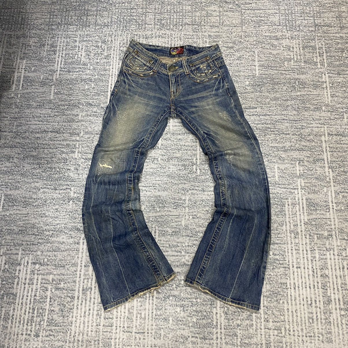 Hysteric Glamour × Japanese Brand × Le Grande Bleu (L.G.B.) Flare☠️ Eagle Japan Mudwash Bootcut Jeans Vintage 80s 90s Size US 28 / EU 44 - 1 Thumbnail
