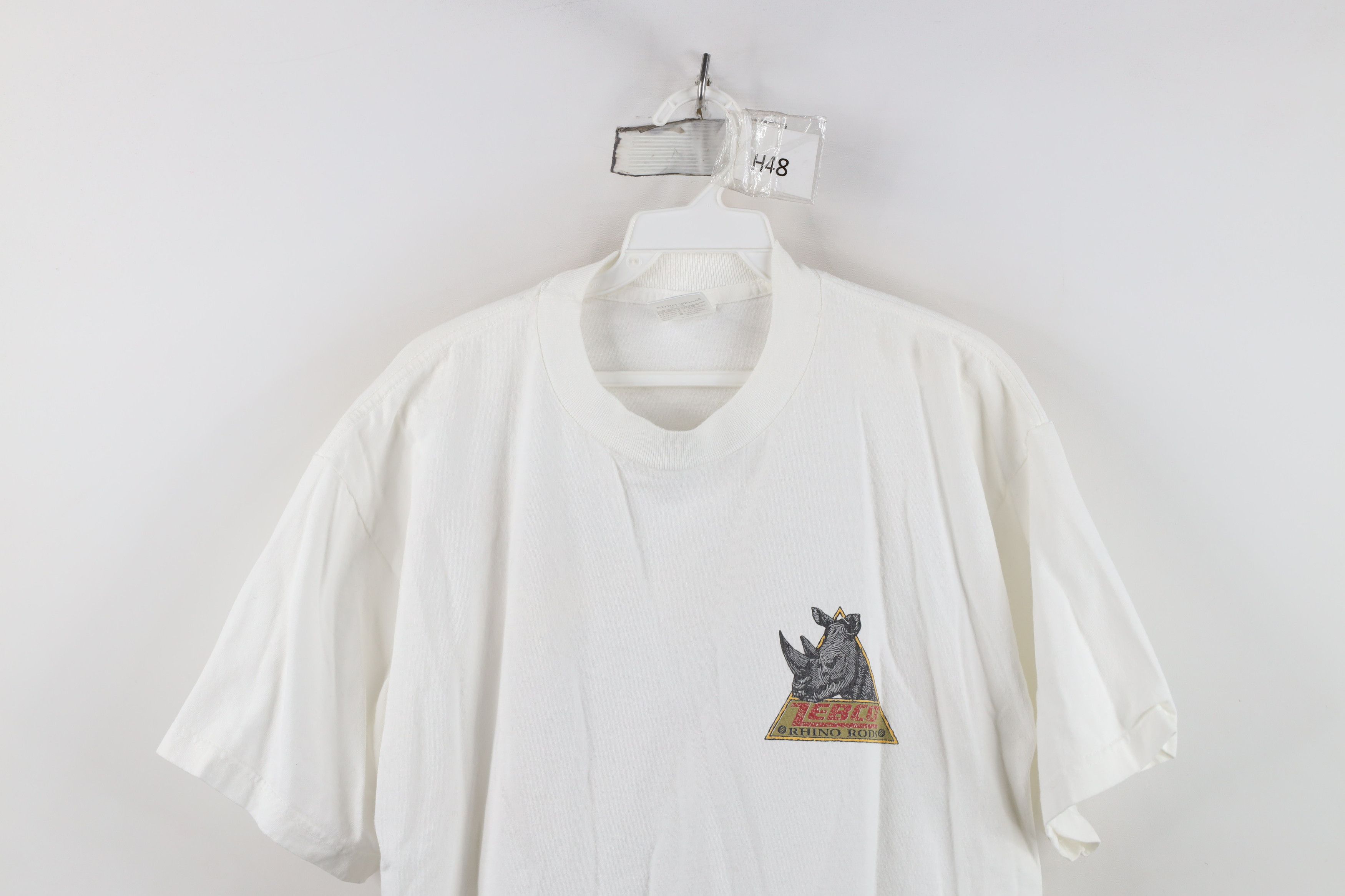 Vintage Vintage 90s Zebco Rhino Rods Fishing Short Sleeve T-Shirt Size US L / EU 52-54 / 3 - 2 Thumbnail