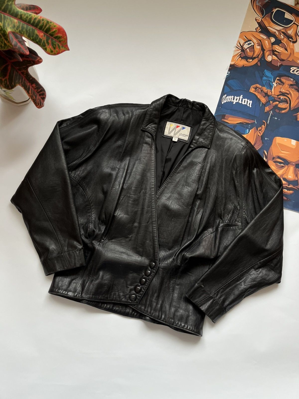 Wilsons Leather Vintage 90s Wilsons Leather y2K Jacket Size L / US 10 / IT 46 - 1 Thumbnail