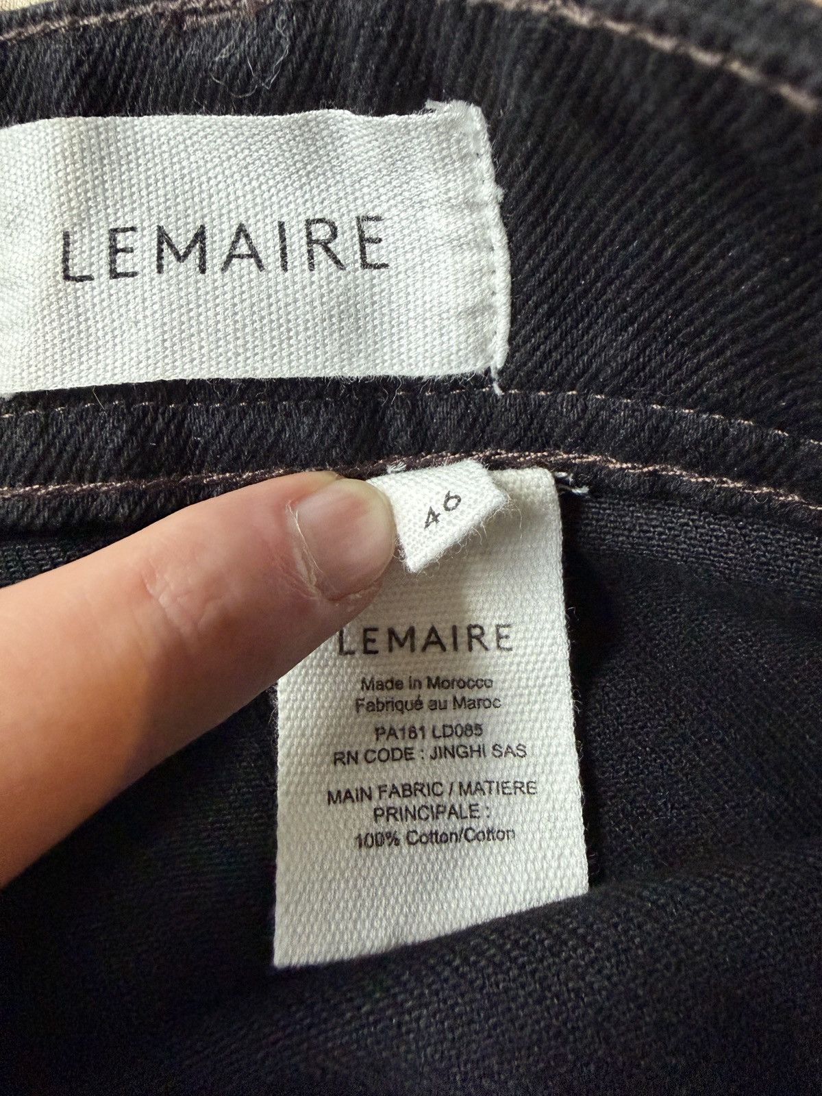 Lemaire Sailor Jean - Black - 46 Size US 30 / EU 46 - 6 Thumbnail