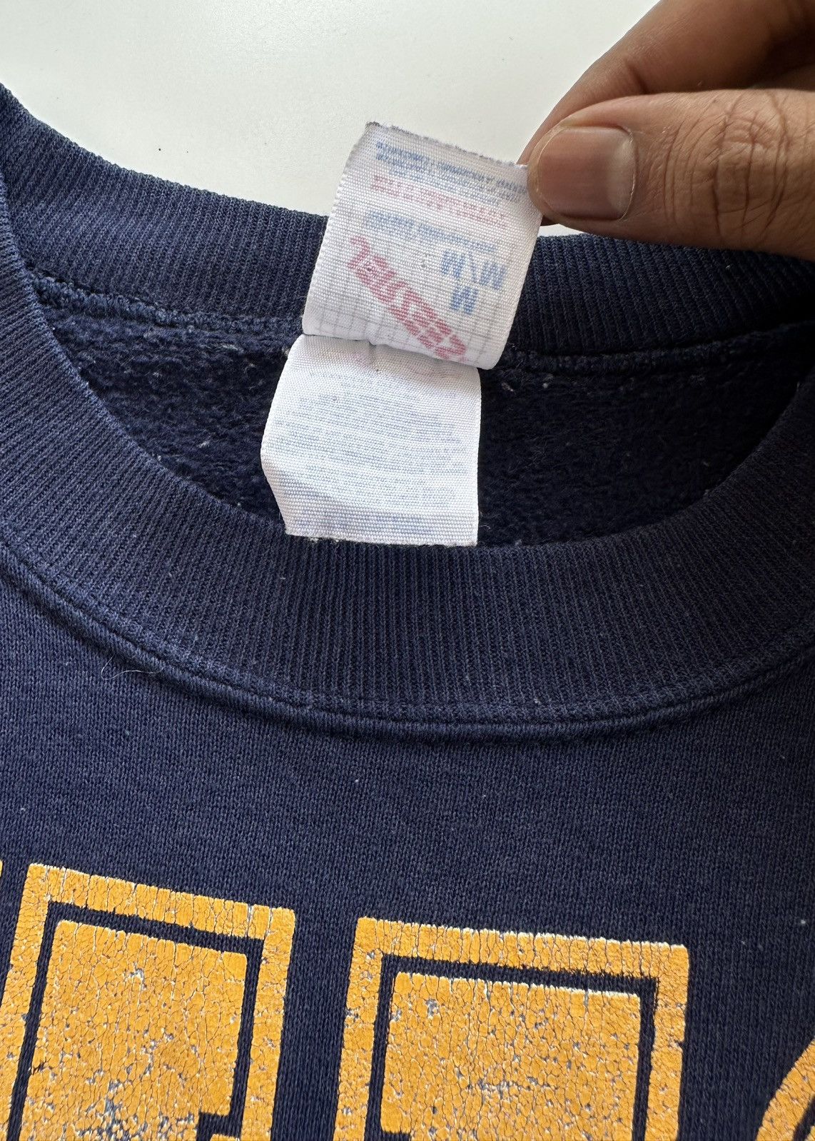 Vintage 90s Vintage Michigan Wolverines Spell Out Sweatshirt Size US M / EU 48-50 / 2 - 12 Thumbnail