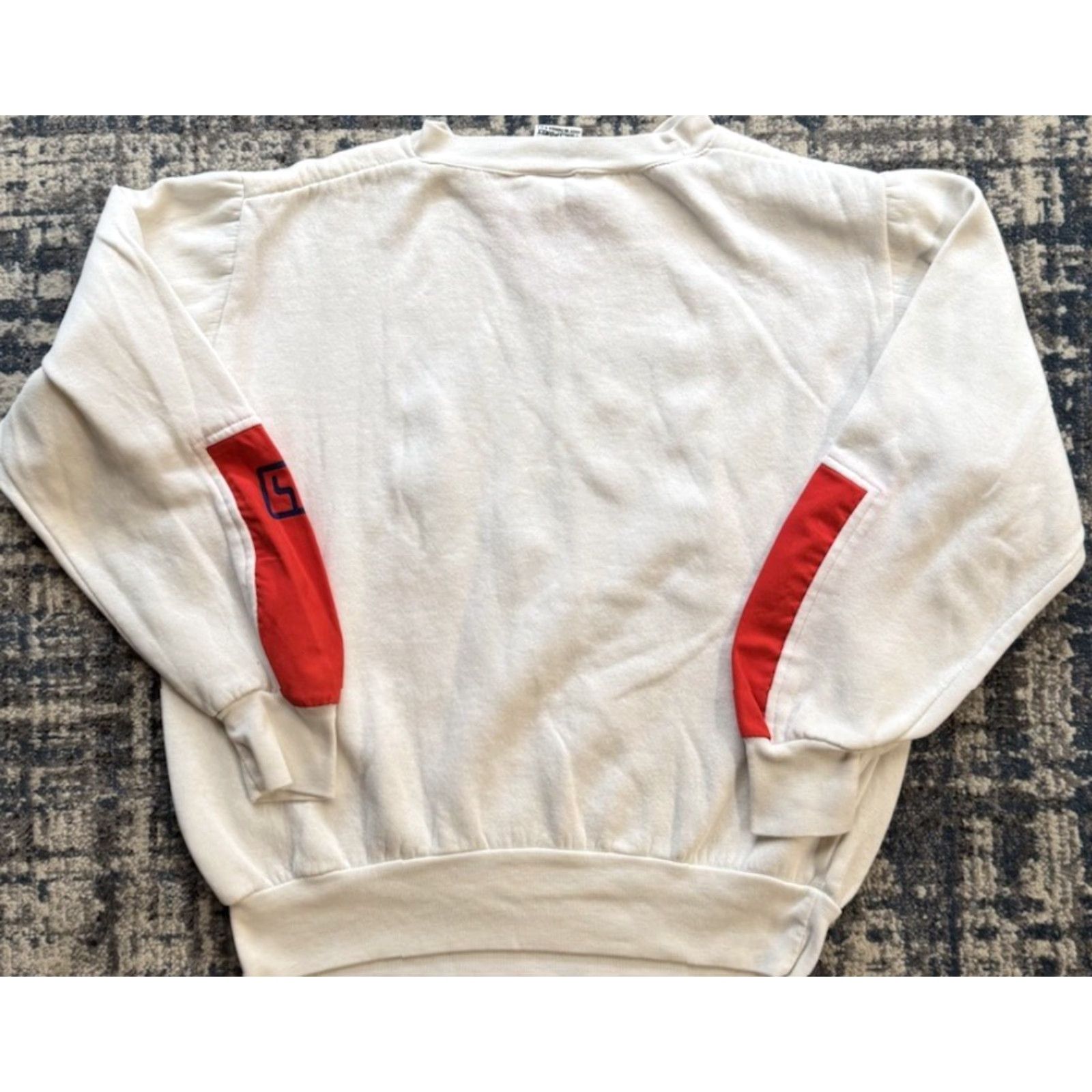 MCM VINTAGE GEAR For Sports Sweatshirt Mens 80s Graphic Print White Crew Neck Long Sleeve L Mid Centu ry Modern MCM City Furniture Size US L / EU 52-54 / 3 - 6 Thumbnail