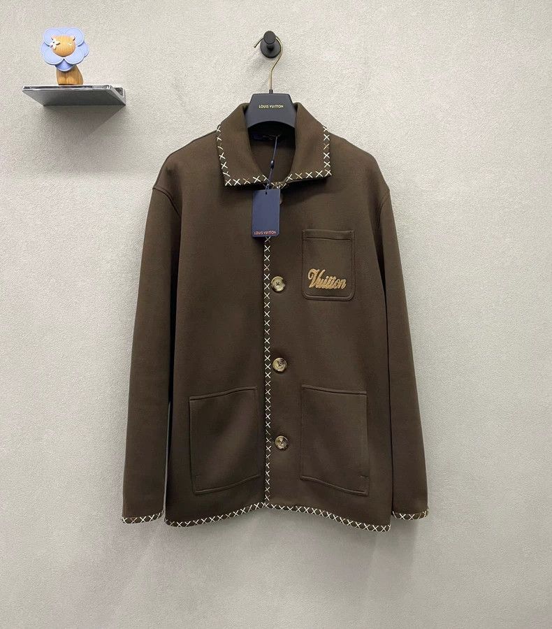 Louis Vuitton Louis Vuitton 24 new chocolate embroidered jacket Size US L / EU 52-54 / 3 - 1 Thumbnail