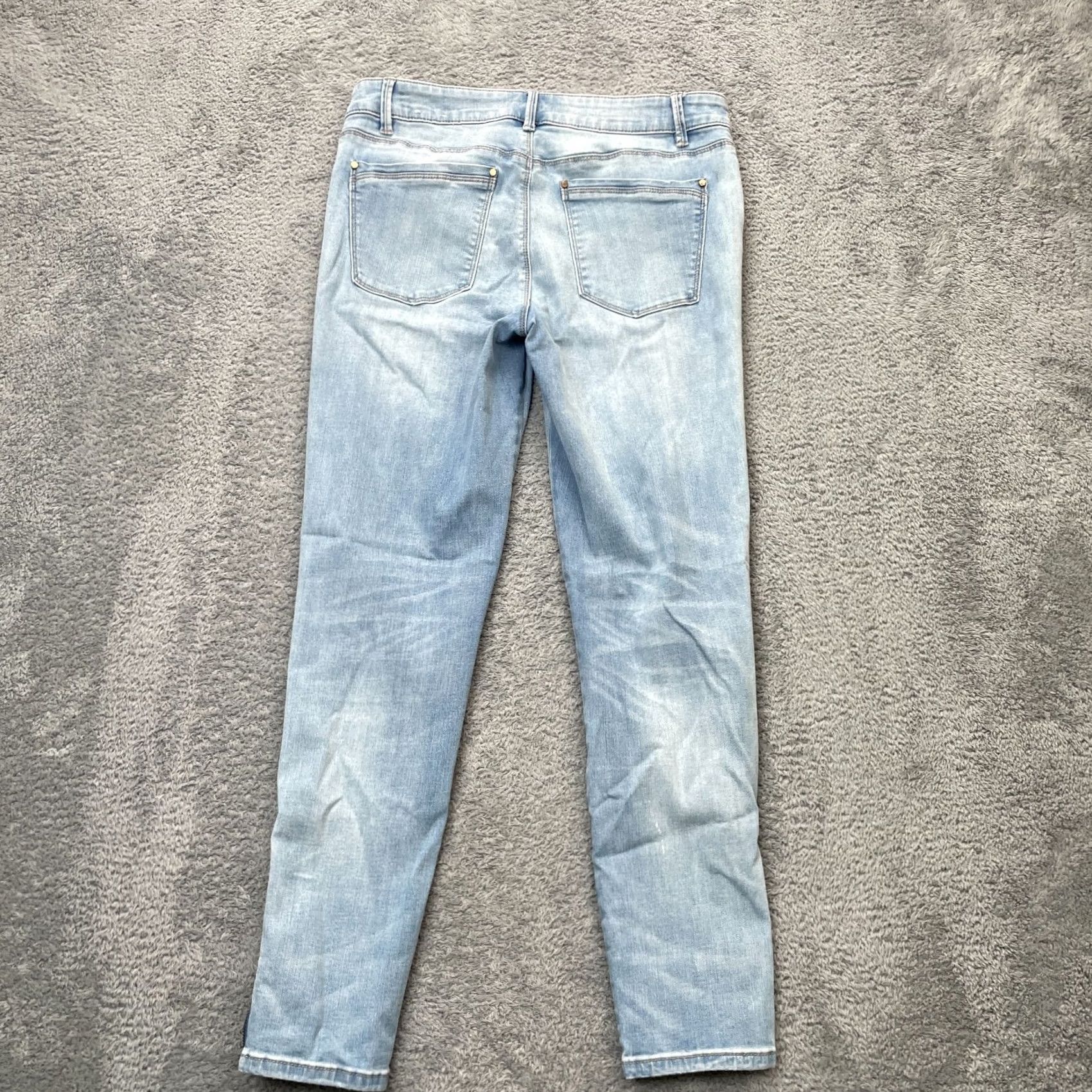 White House Black Market White House Black Market Jeans Womens 8 Blue The Skimmer Skinny Ankle Zip Pant Jeans Size 30" / US 8 / IT 44 - 2 Thumbnail