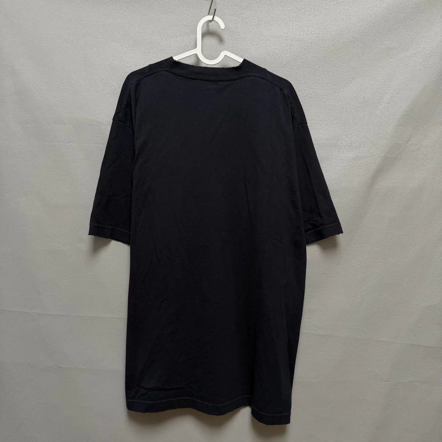Balenciaga Balenciaga NO COMMENT logo tee distress blue XS 9.99N W1 UW Size US XS / EU 42 / 0 - 4 Thumbnail