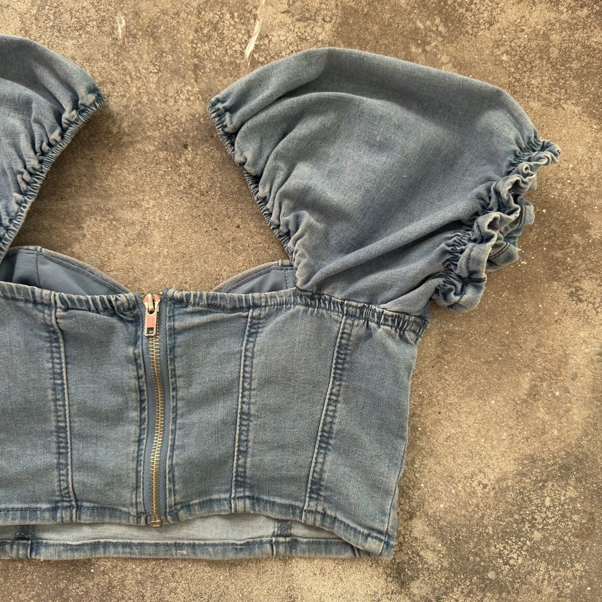 Japanese Brand × Vintage Super Sexy Vintage Denim Top (Gaultier Style) Size S / US 4 / IT 40 - 8 Thumbnail