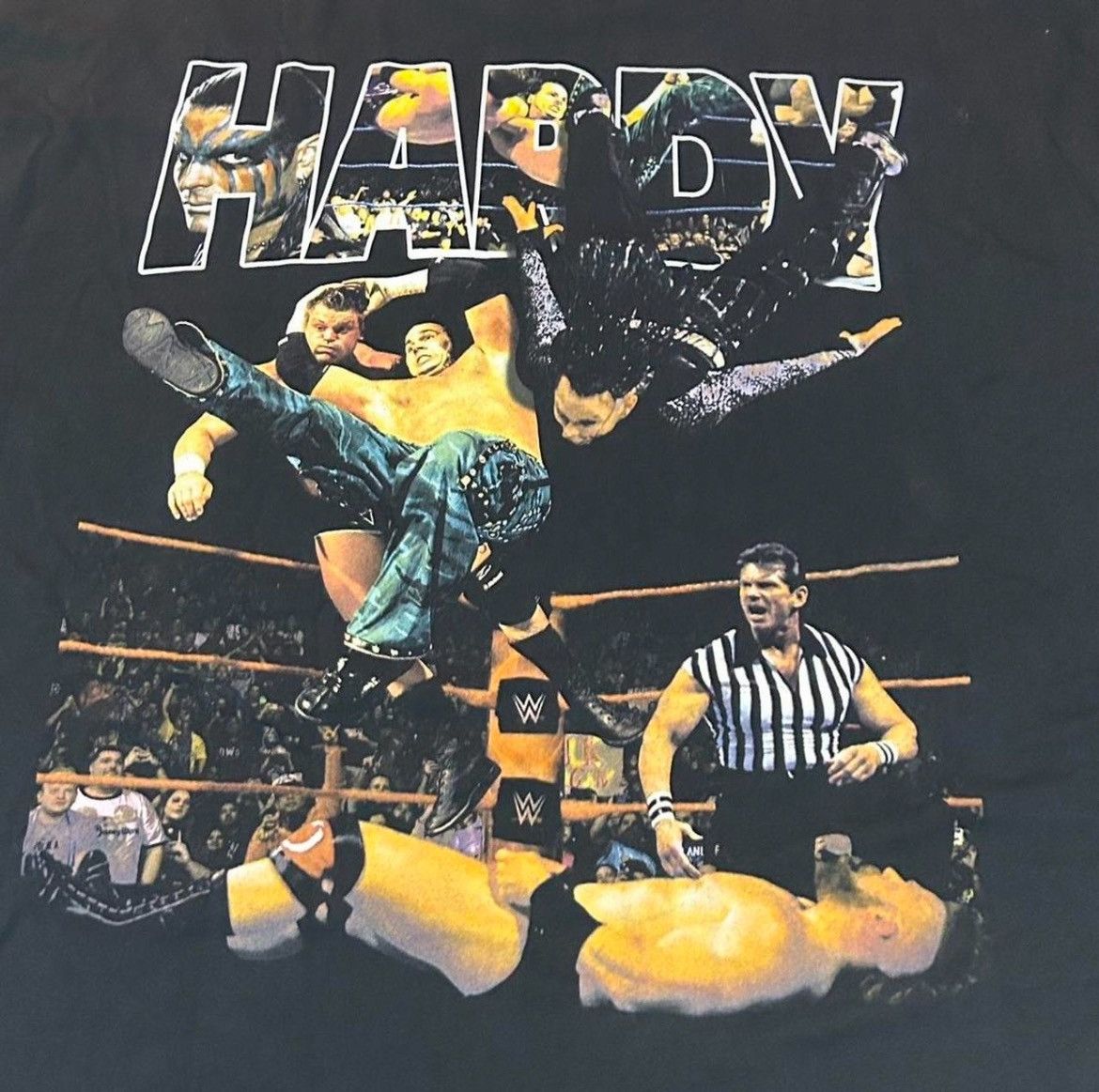 WWE BOOTLEG Vintage WWE Hardy Boyz Front &Back Baggy Graphic Tee Size US XXL / EU 58 / 5 - 3 Thumbnail
