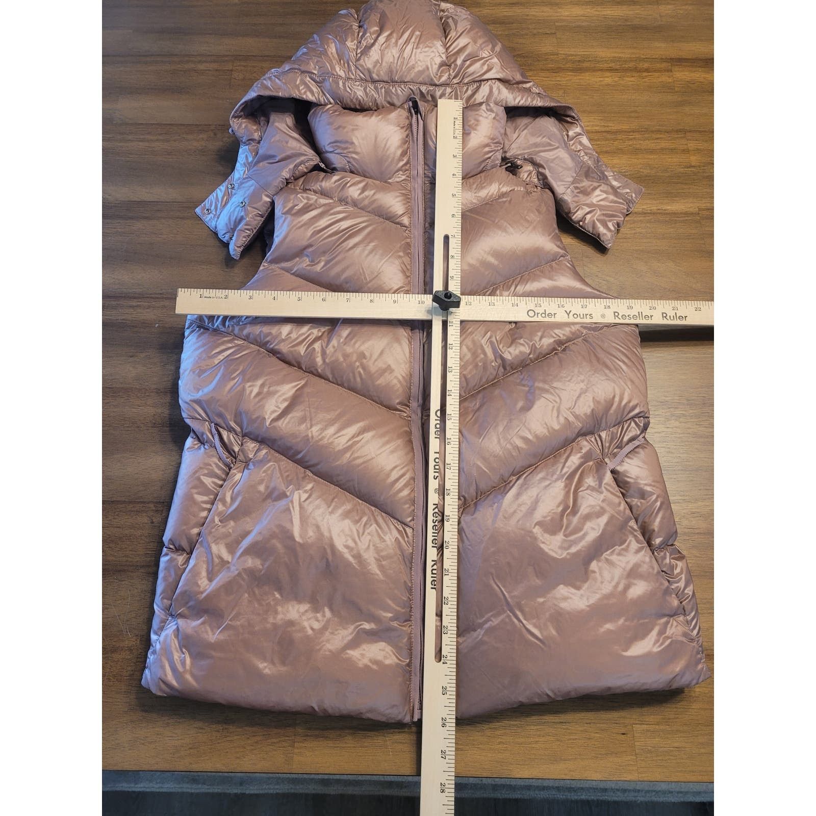 Athleta Athleta S800 Fill Lofty Duck Down Full Zip Puffer Vest Pink Size S / US 4 / IT 40 - 8 Thumbnail