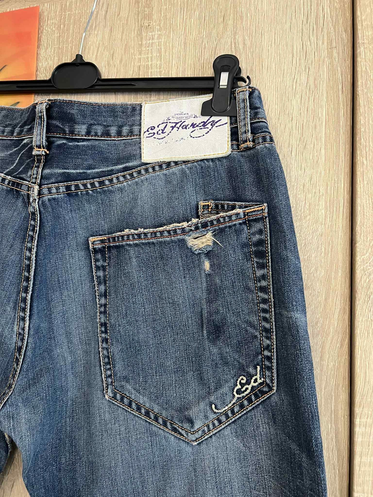 Ed Hardy Ed Hardy denim pants vintage avant-garde Size US 34 / EU 50 - 5 Thumbnail