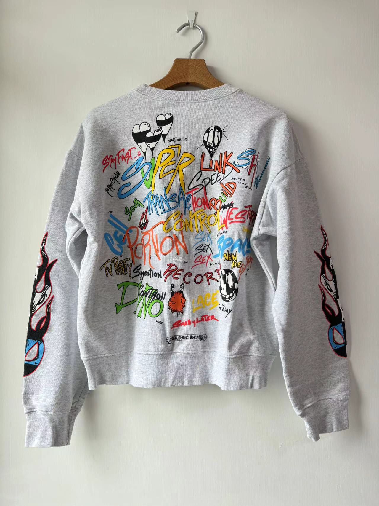 CHH Chrome Heart Hoodie Crowe Mattyboy graffiti terry pure cotton main image 0