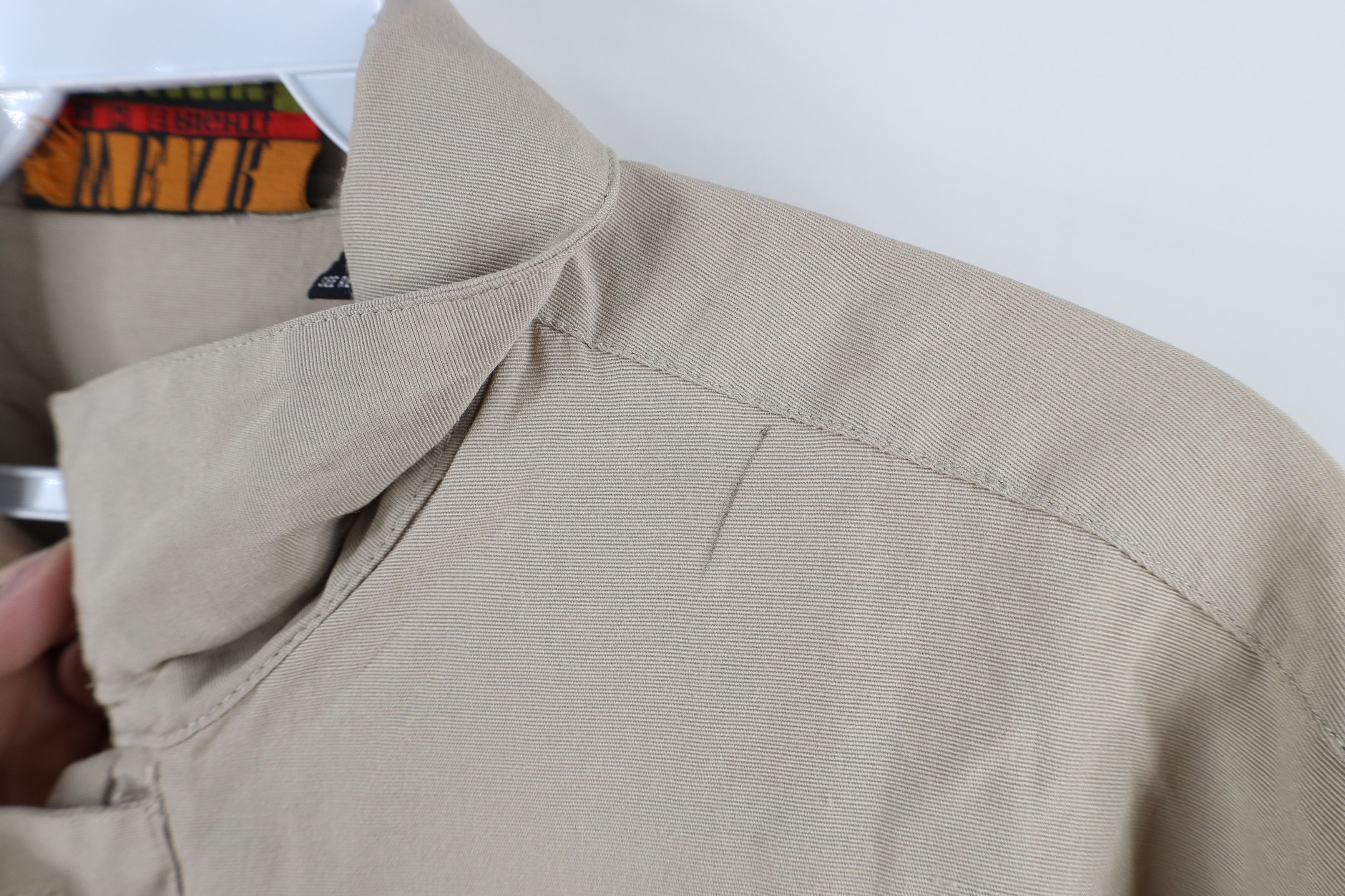 Vintage Vintage 90s Streetwear Blend Collared Button Shirt Beige Size US XL / EU 56 / 4 - 5 Thumbnail
