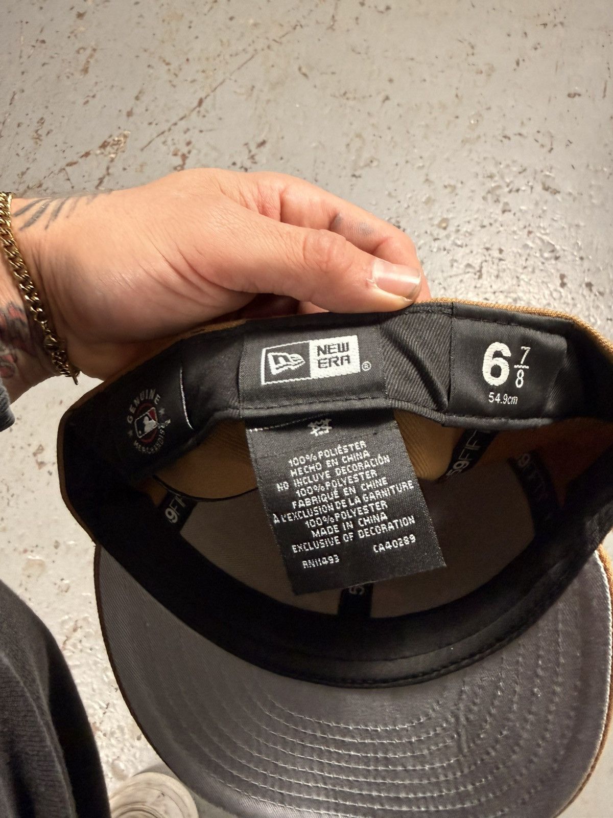 New Era Tan White Sox Fitted Hat 6 7/8 Size ONE SIZE - 7 Thumbnail