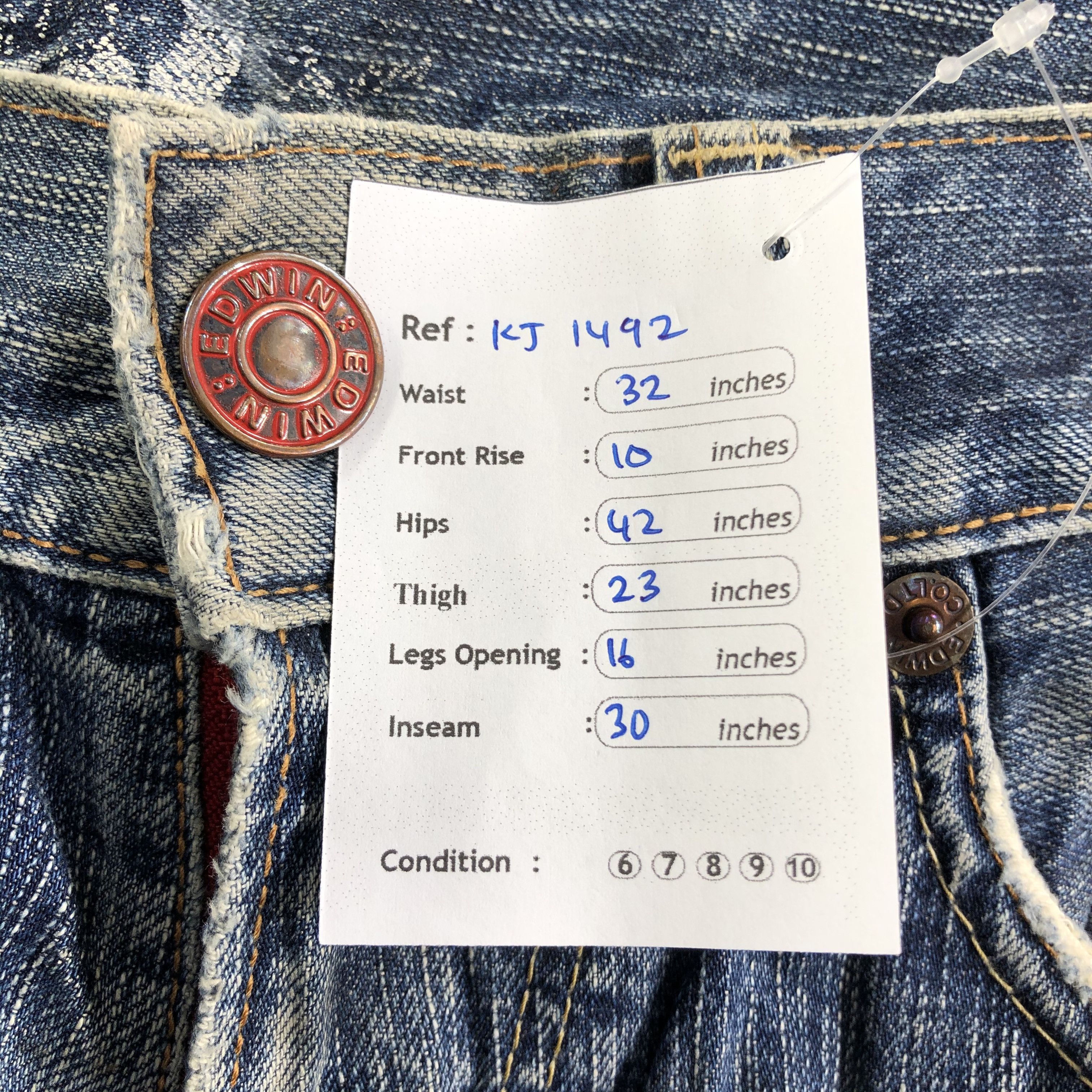 Edwin Edwin Blue Trip Jeans Distressed Denim KJ1492 Size US 32 / EU 48 - 11 Thumbnail