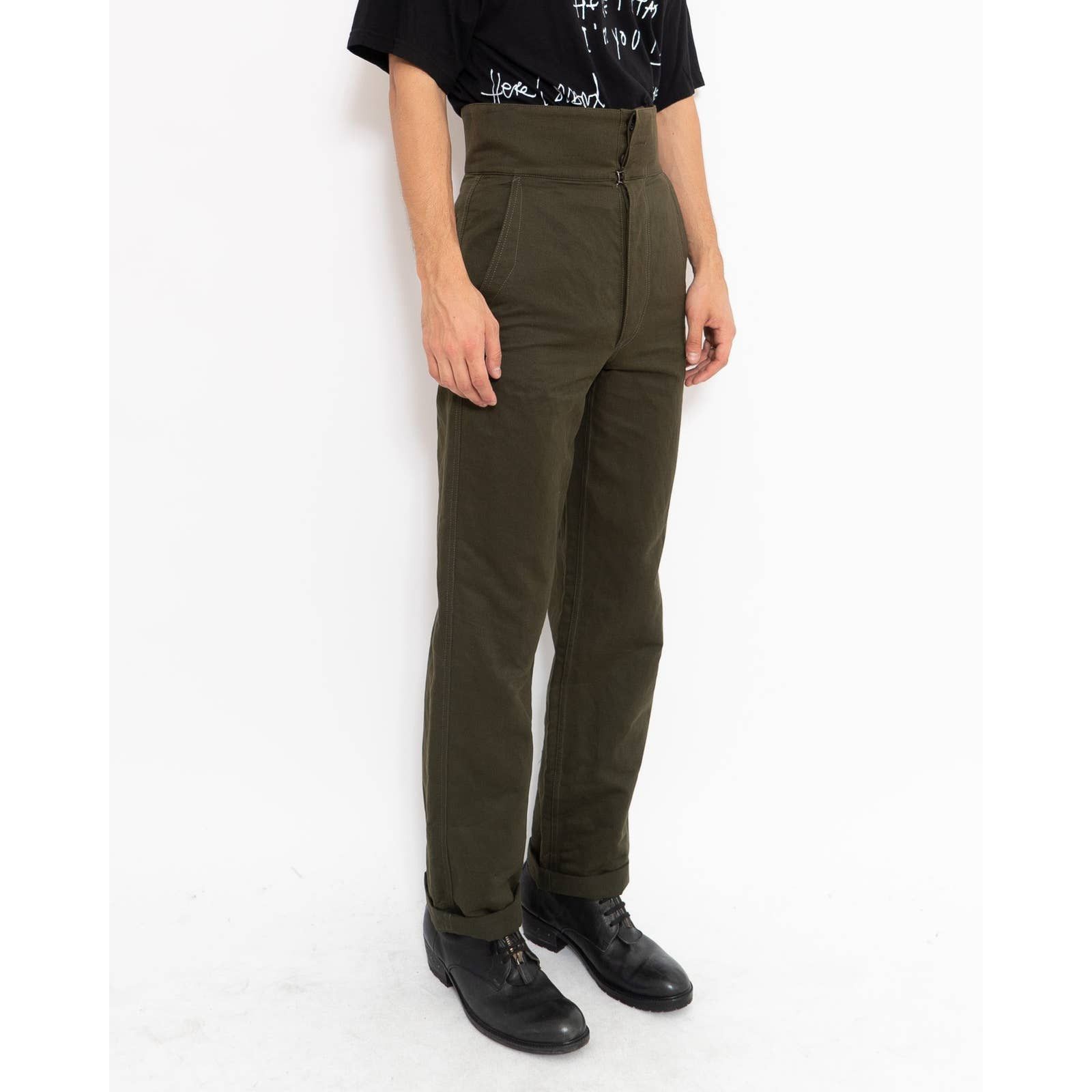 Haider Ackermann SS20 Trooper Khaki Workwear Trousers Sample Size US 30 / EU 46 - 2 Thumbnail