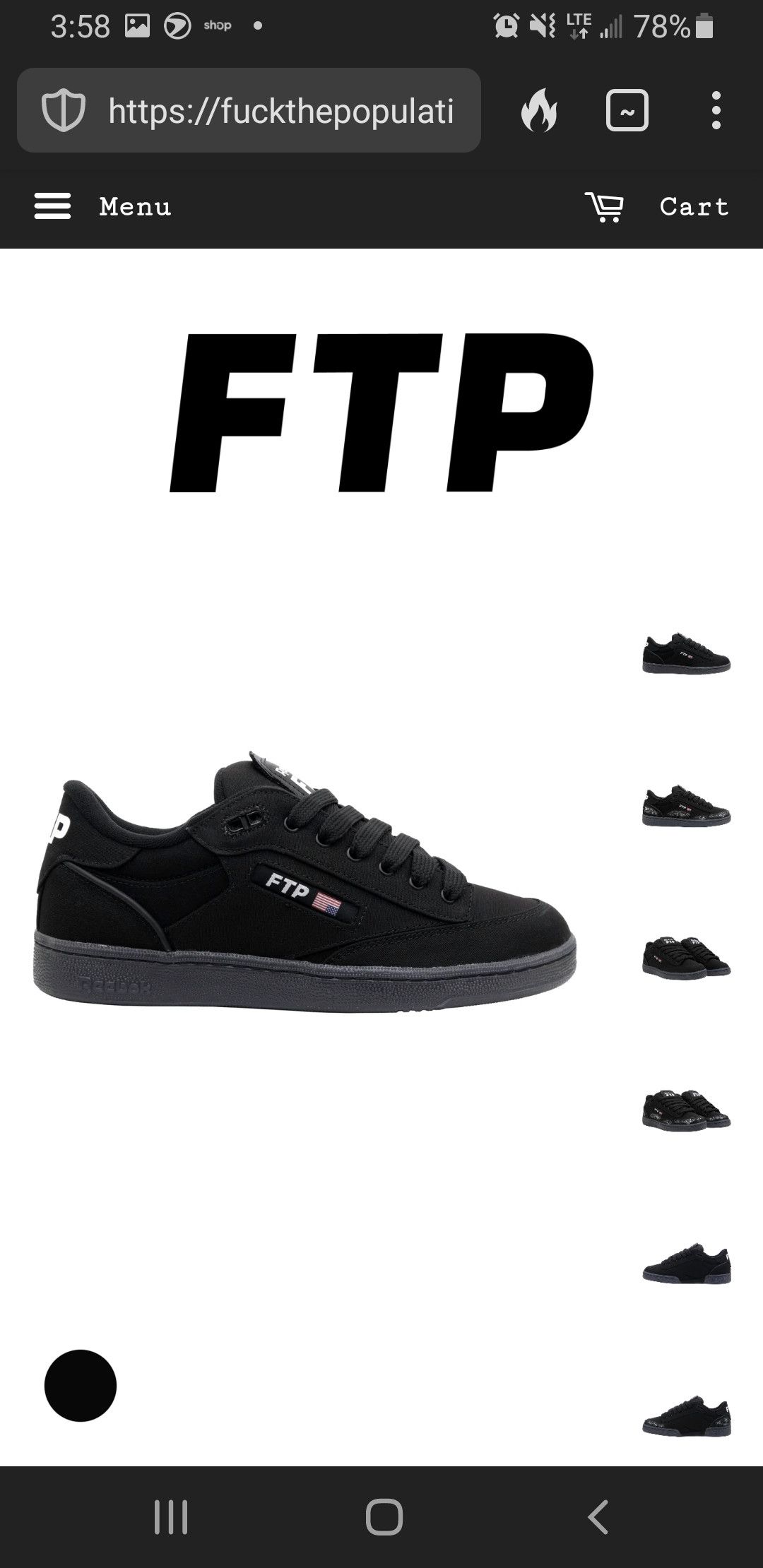 Fuck The Population FTP + REEBOK CLUB C BULC Shoes Size US 9 / EU 42 - 6 Thumbnail