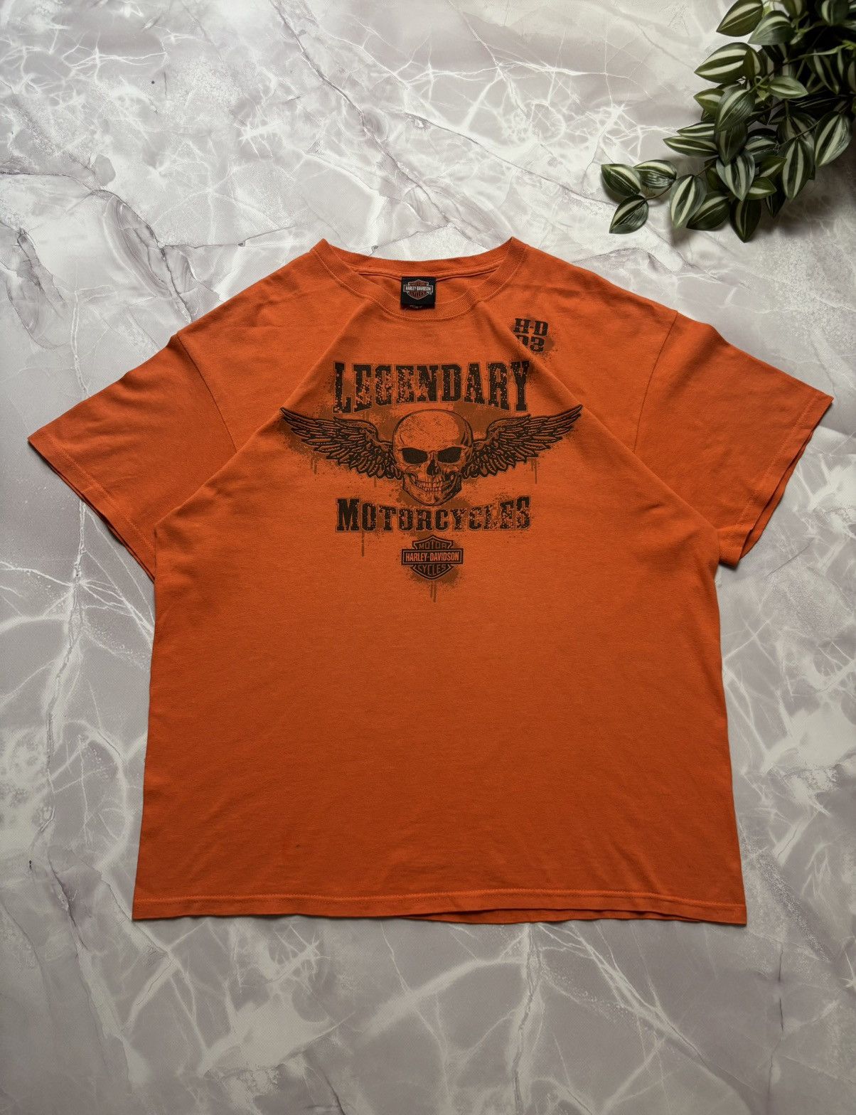 Harley Davidson × Vintage Harley Davidson Vintage Tee Motorcycle Skull Wings Mens XL Size US XL / EU 56 / 4 - 1 Thumbnail