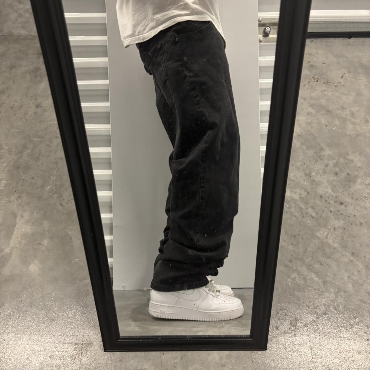 Japanese Brand × Vintage Crazy Vintage Y2K/2000s Grunge Black Essential Denim Jeans! Size US 38 / EU 54 - 2 Thumbnail