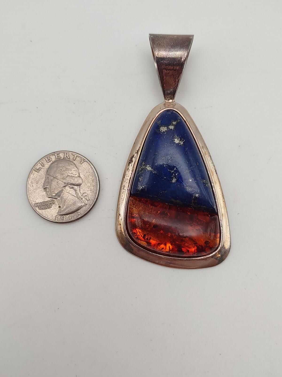 Other DTR Jay King Amber Lapis 925 Set Bracelet Pendant Ring Sz 7 Size ONE SIZE - 2 Thumbnail