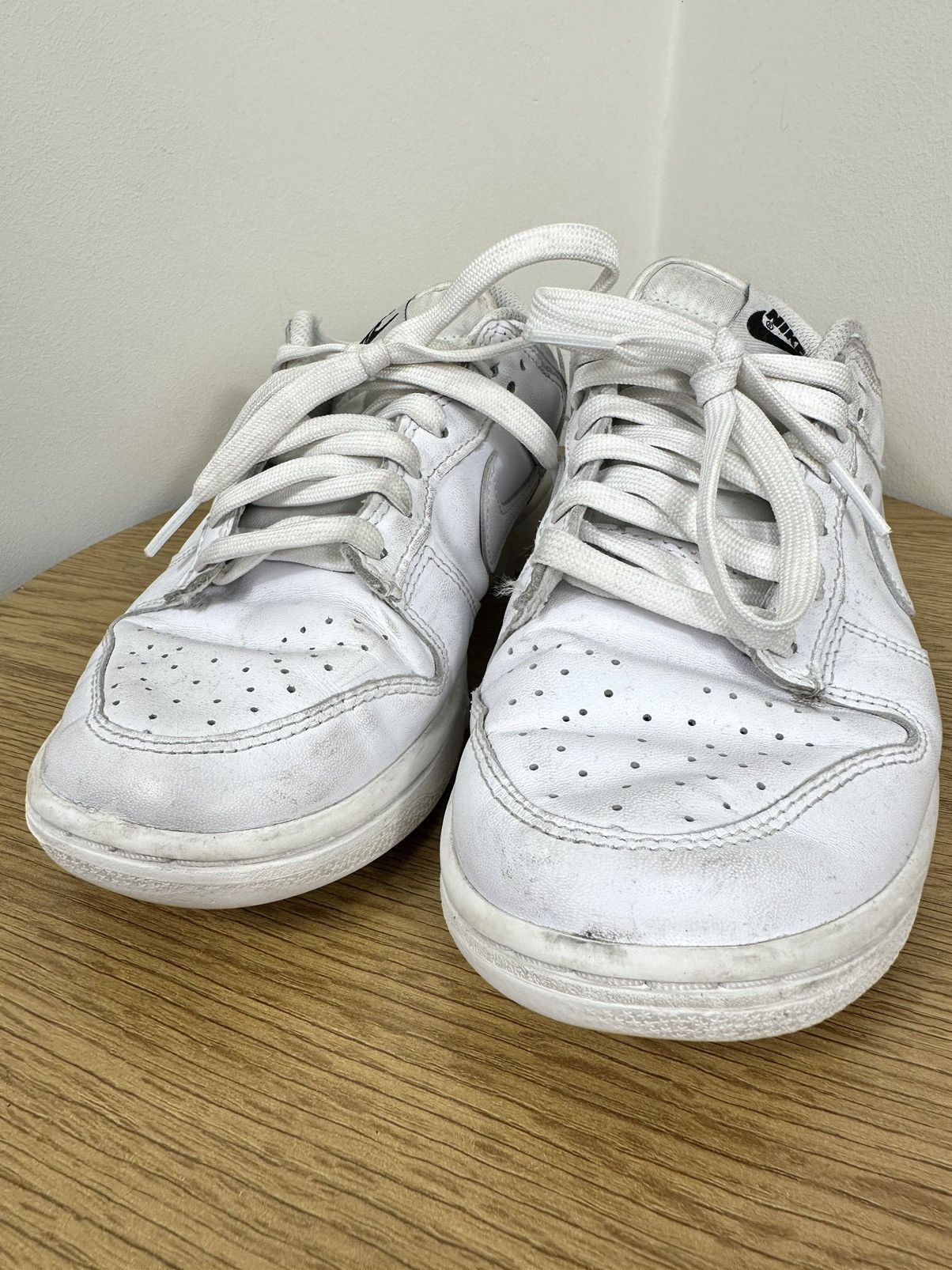Nike Vintage Nike Dunk Low Triple White Streetwear Drill Sneakers Size US 8 / IT 38 - 7 Thumbnail