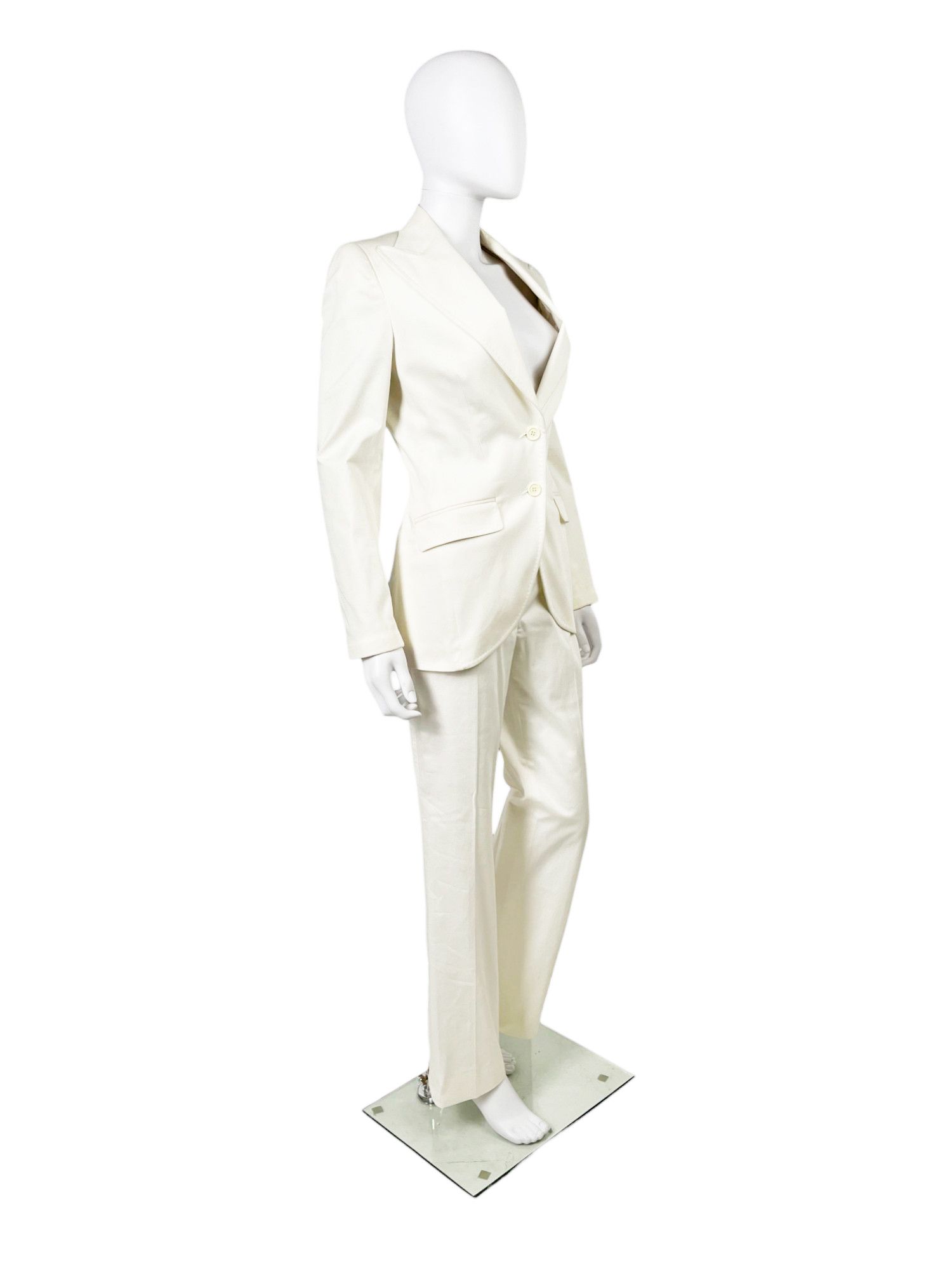 Dolce & Gabbana F/W 2004 White Cotton Suit Size S / US 4 / IT 40 - 3 Thumbnail