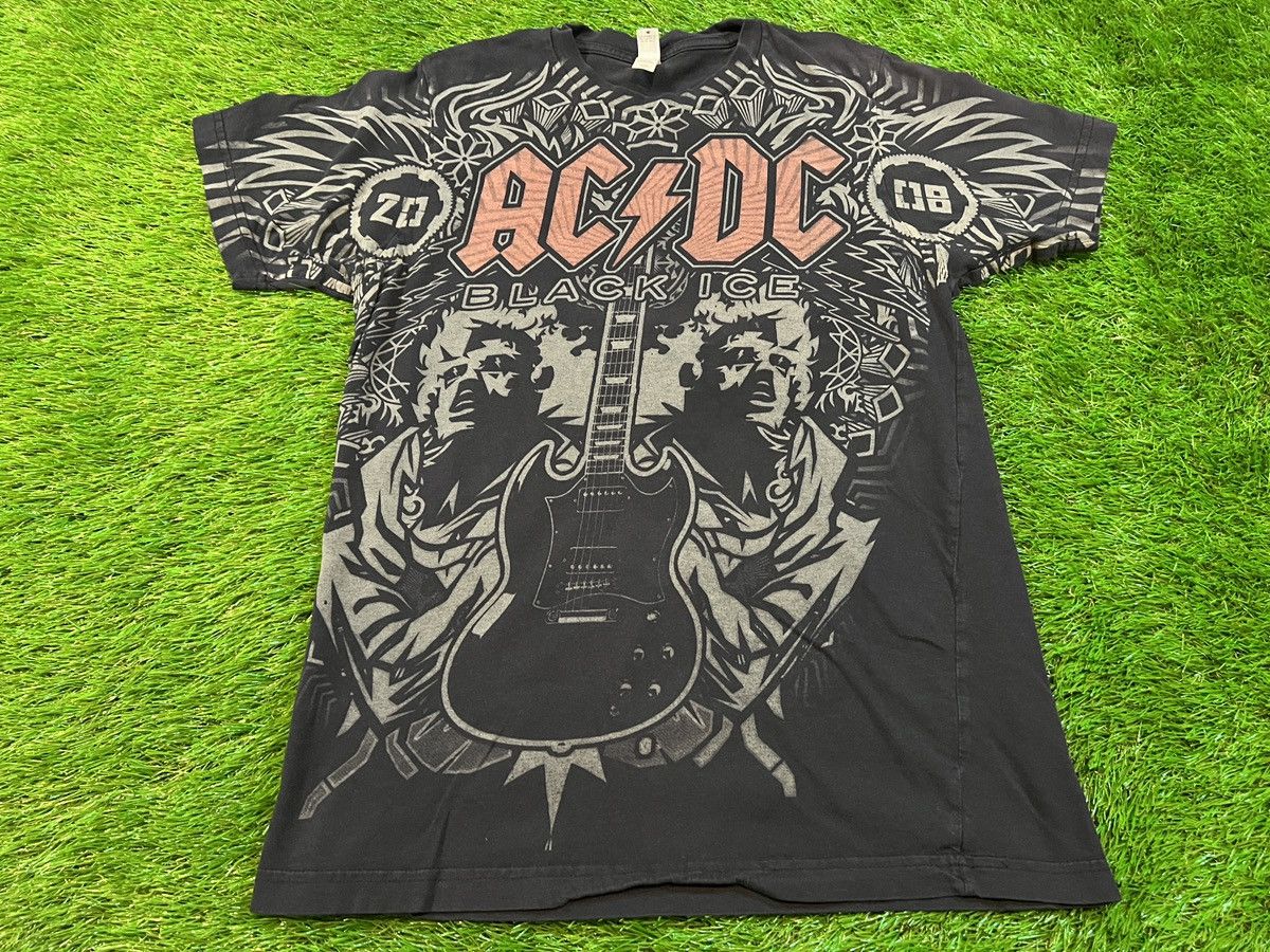 AC/DC × Band Tees × Vintage ACDC - 2008 Black Ice Rock Band Tee AOP All Over Print Tour Size US M / EU 48-50 / 2 - 1 Thumbnail