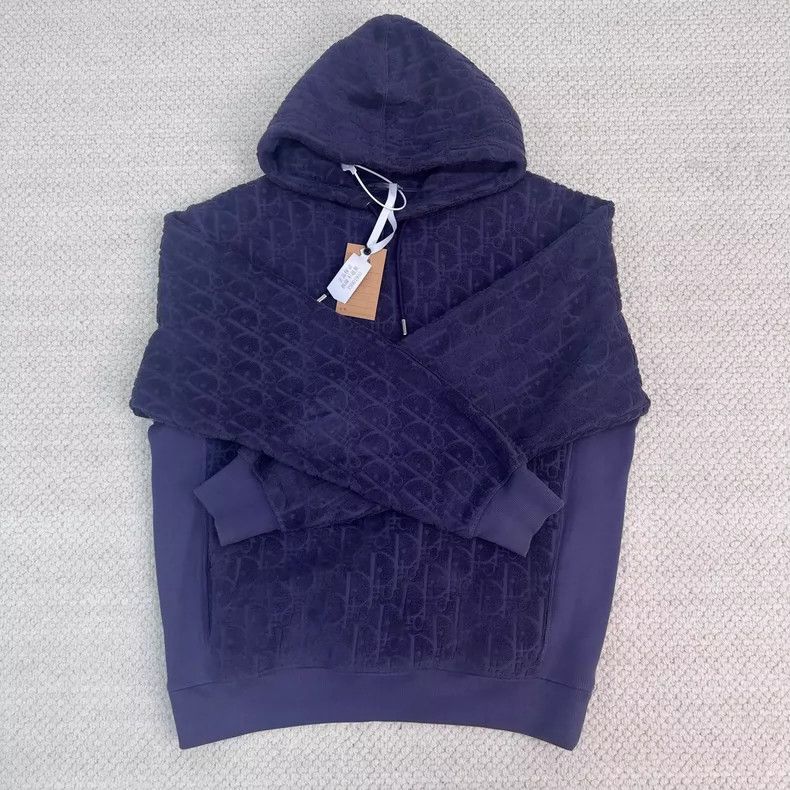 Dior Dior Navy Monogram Print Hoodie Sweatshirt - dmc Size US M / EU 48-50 / 2 - 1 Thumbnail