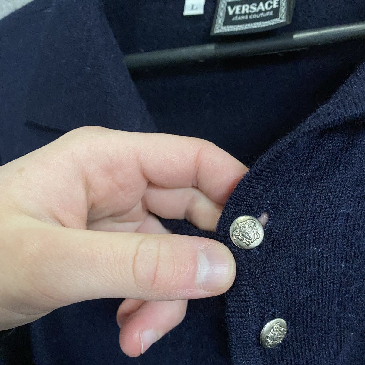 Versace Jeans Couture Vintage Versace Jeans Couture Y2K 1/4 Zip Sweater Size US L / EU 52-54 / 3 - 5 Thumbnail