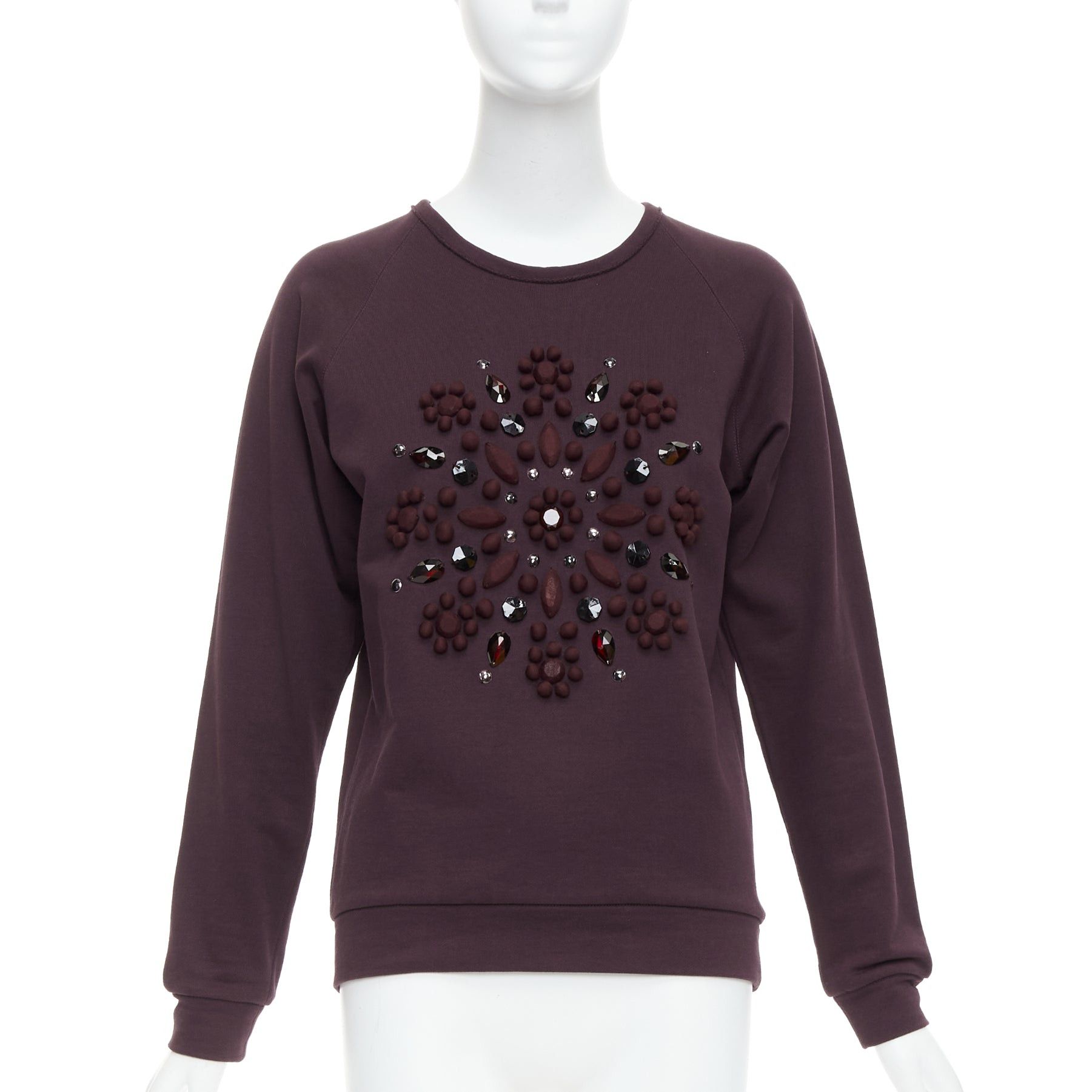 Lanvin LANVIN purple fabric wrapped crystal embellished pullover Size M / US 6-8 / IT 42-44 - 1 Thumbnail