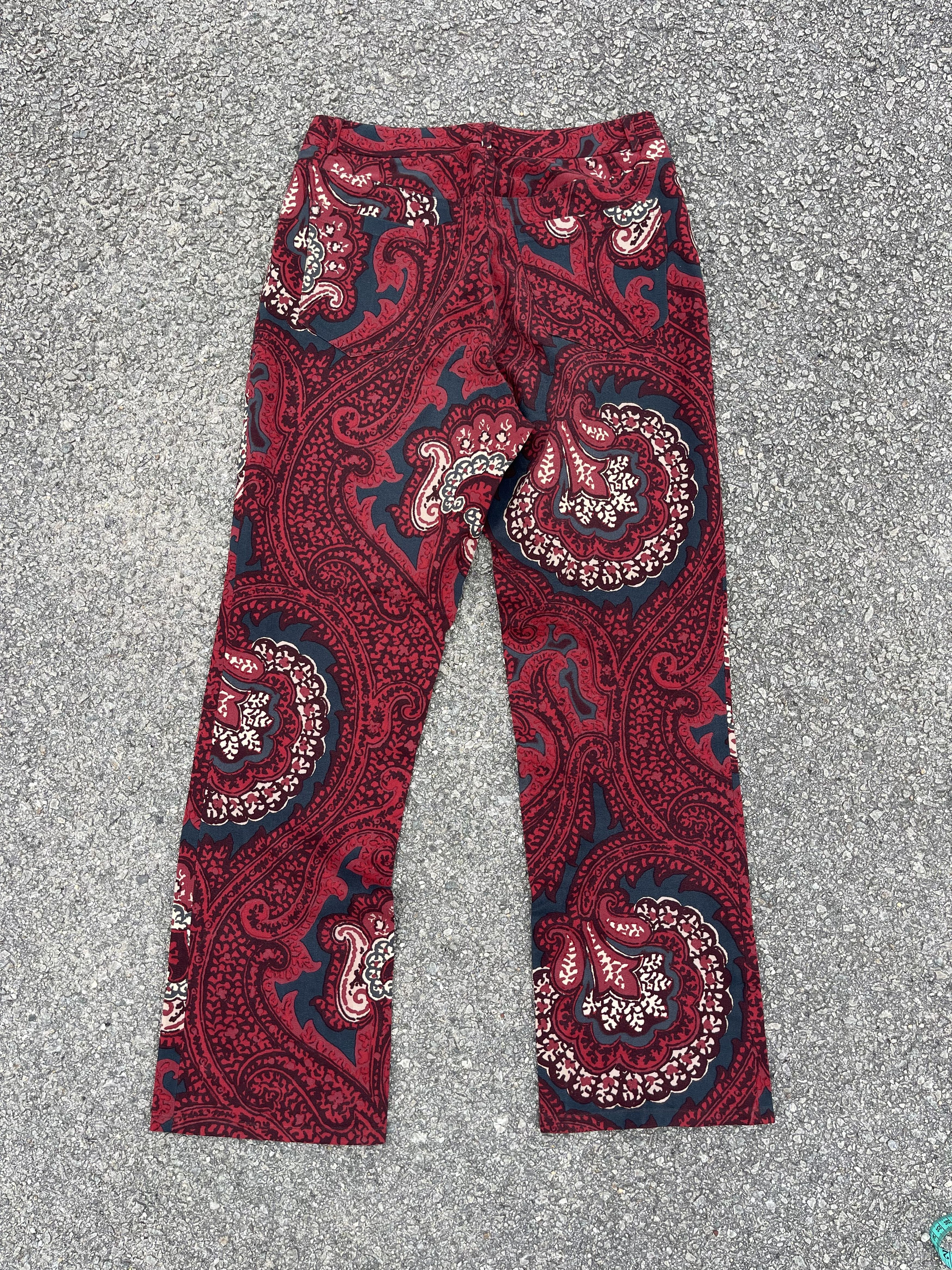 Etro × Vintage Vtg Etro Red Floral Size US 30 / EU 46 - 15 Thumbnail