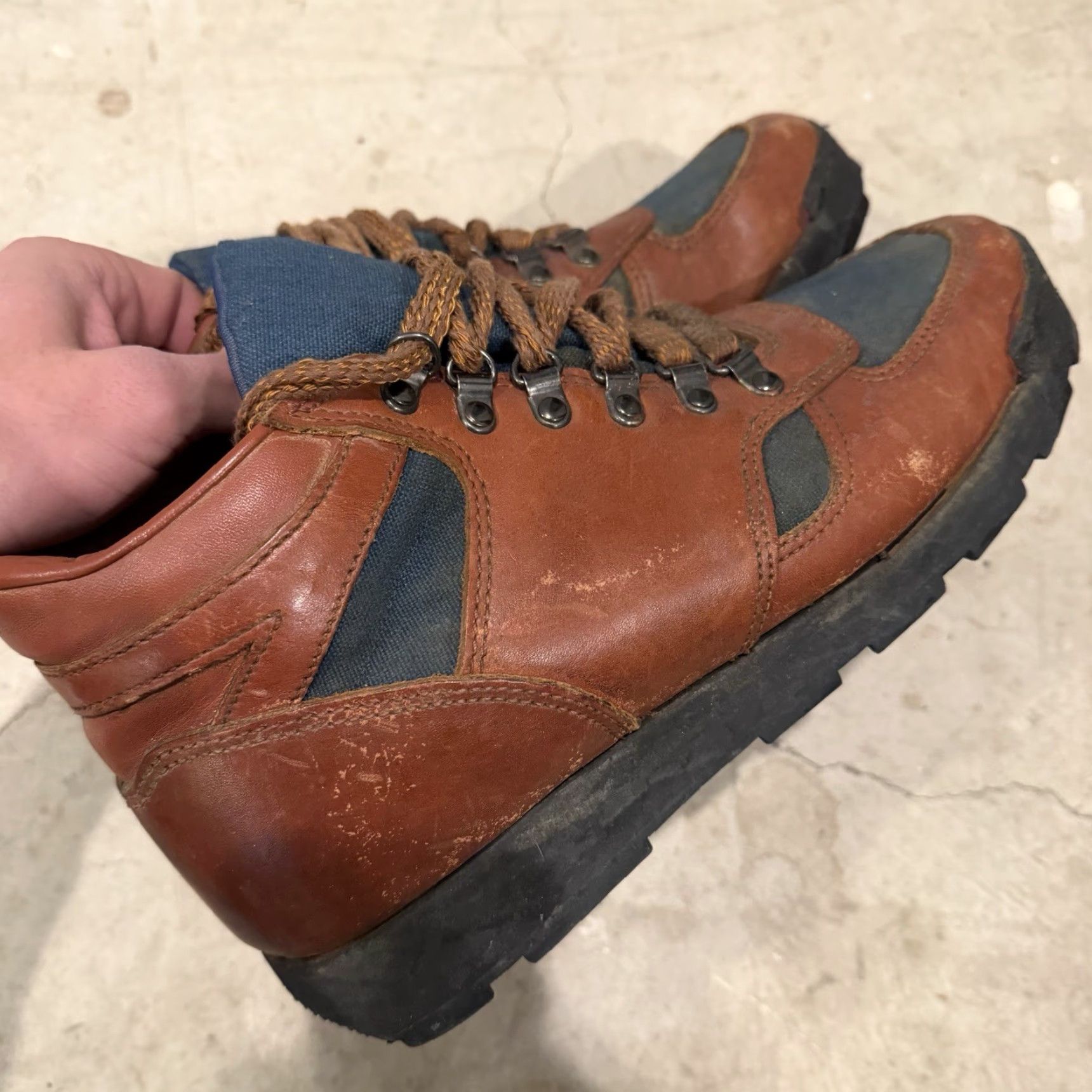 Sears VINTAGE Sears And Roebuck Hiking Boots Mens 10D Brown 84404-670 Boots Mens 10D Brown Sears 84404-670 Size US 10 / EU 43 - 5 Thumbnail