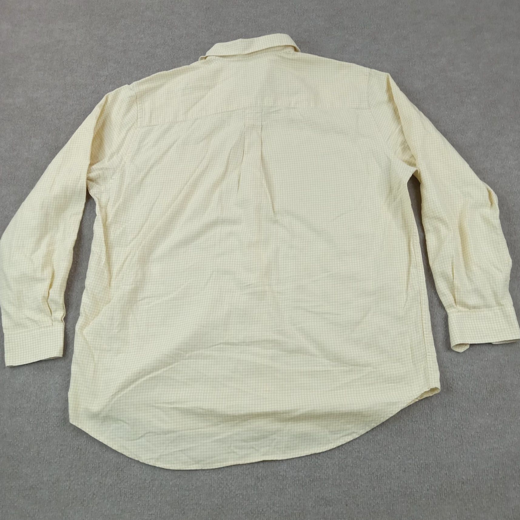 Vintage Bobby Jones Mens Long Sleeve Button Up Shirt XL Yellow White Plaid Size US XL / EU 56 / 4 - 8 Thumbnail