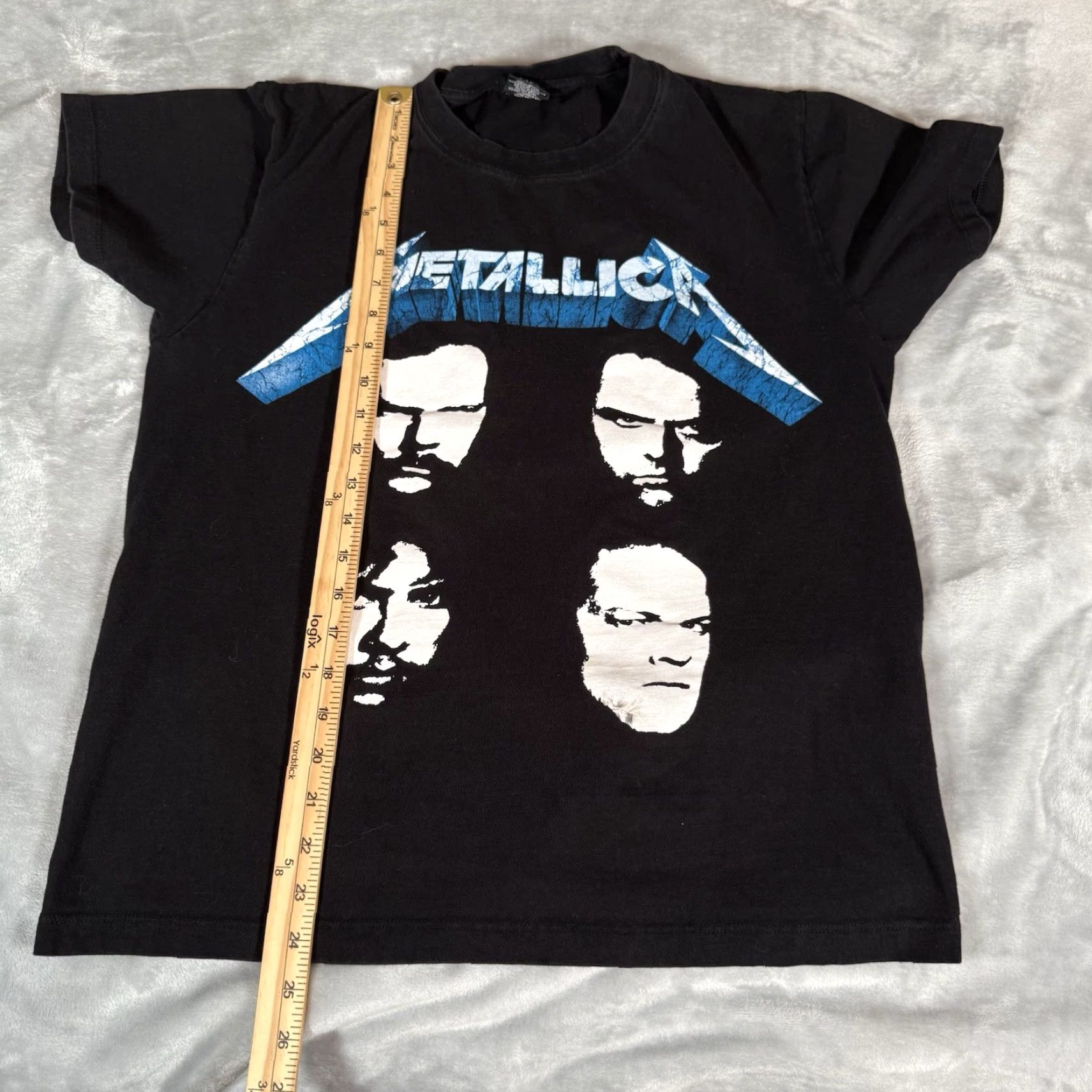 Vintage Metallica Band T Shirt Mens M Cropped Fit Heavy Metal Music Faded Black Y2K Size US M / EU 48-50 / 2 - 7 Thumbnail