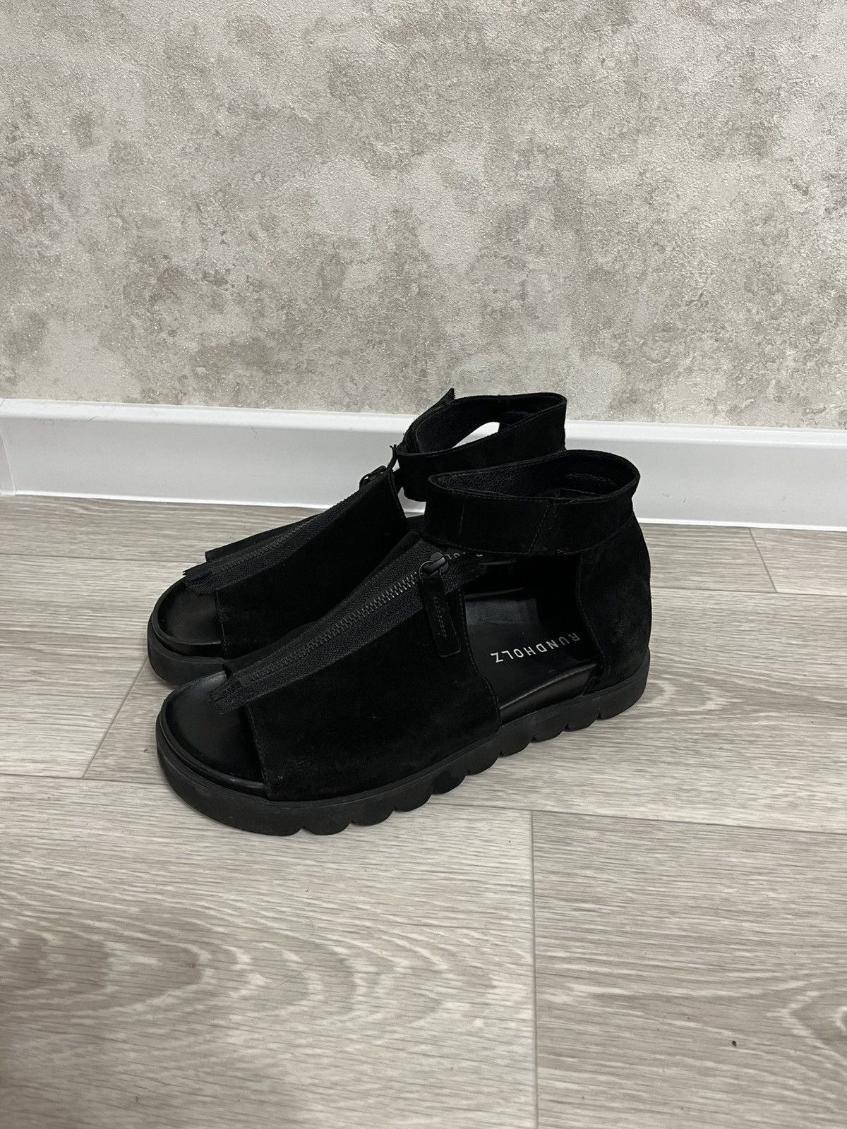 Rundholz Rundholz Woman’s Gladiators Sandals Black Leather Suede US9 Size US 9 / IT 39 - 1 Thumbnail