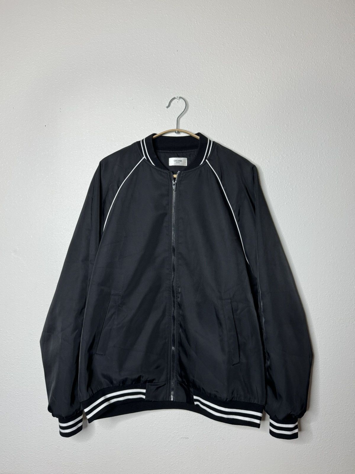 Celine Celine California Embroidered Bomber Teddy Jacket Black Size S / US 4 / IT 40 - 2 Thumbnail