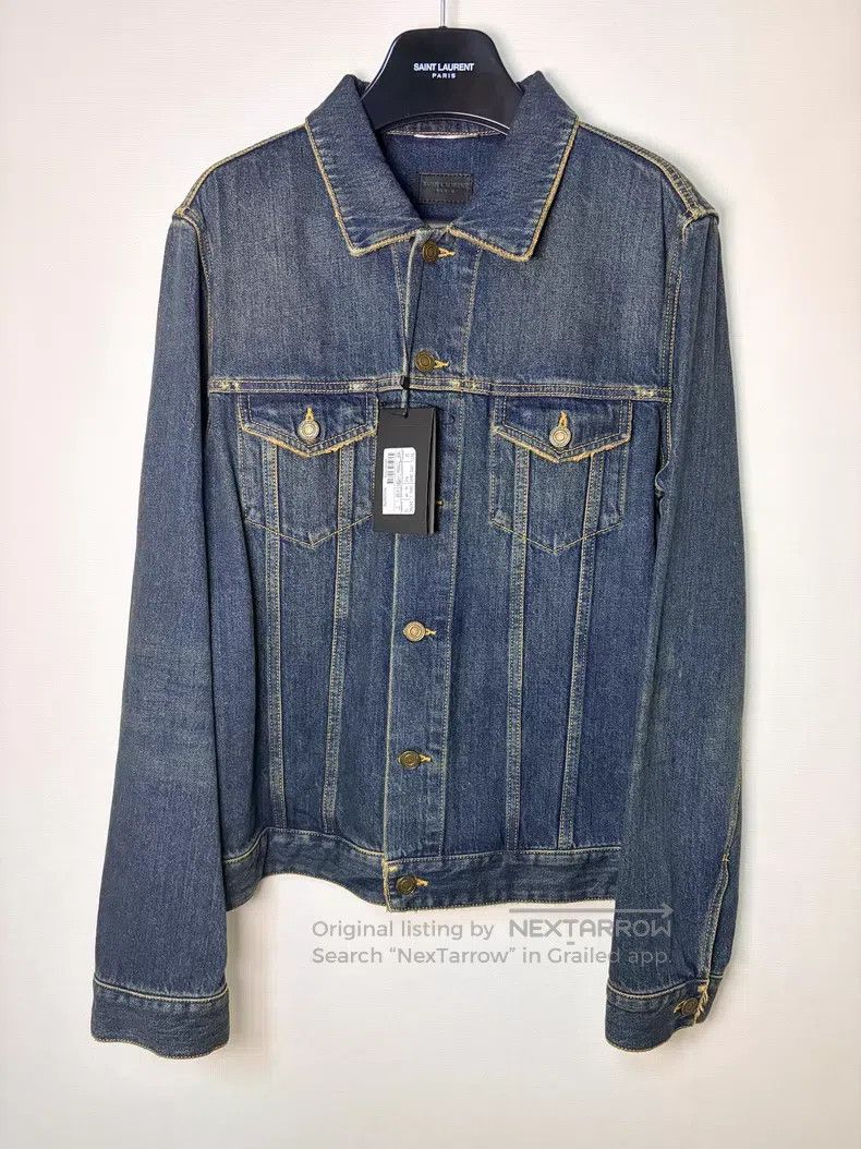 Saint Laurent Paris Saint Laurent Paris Denim Jacket Jacket i Size US L / EU 52-54 / 3 - 1 Thumbnail