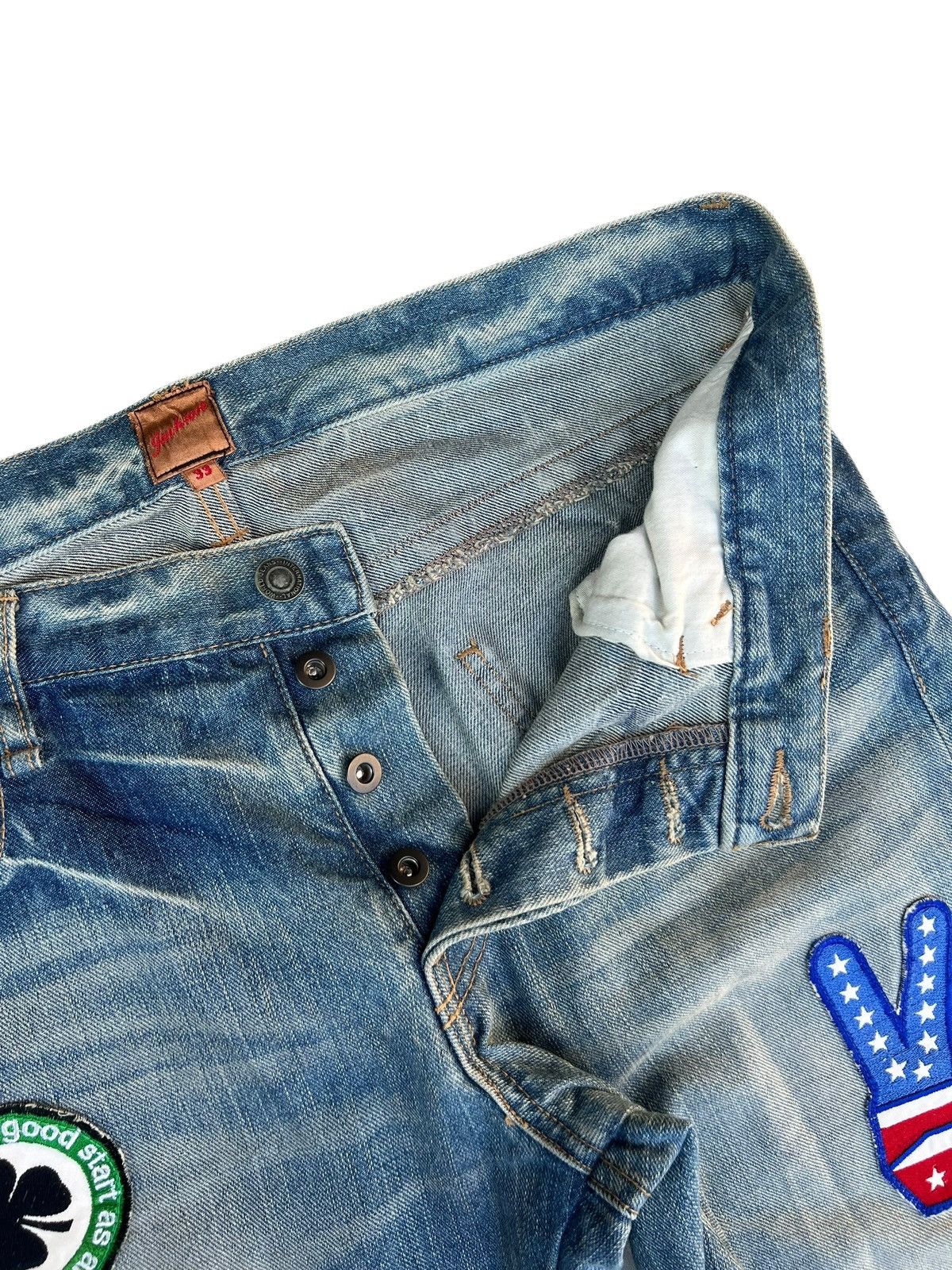JACKROSE Jackrose Japan Mud Denim Patches Bootcut Jeans Flare Size US 33 - 7 Thumbnail