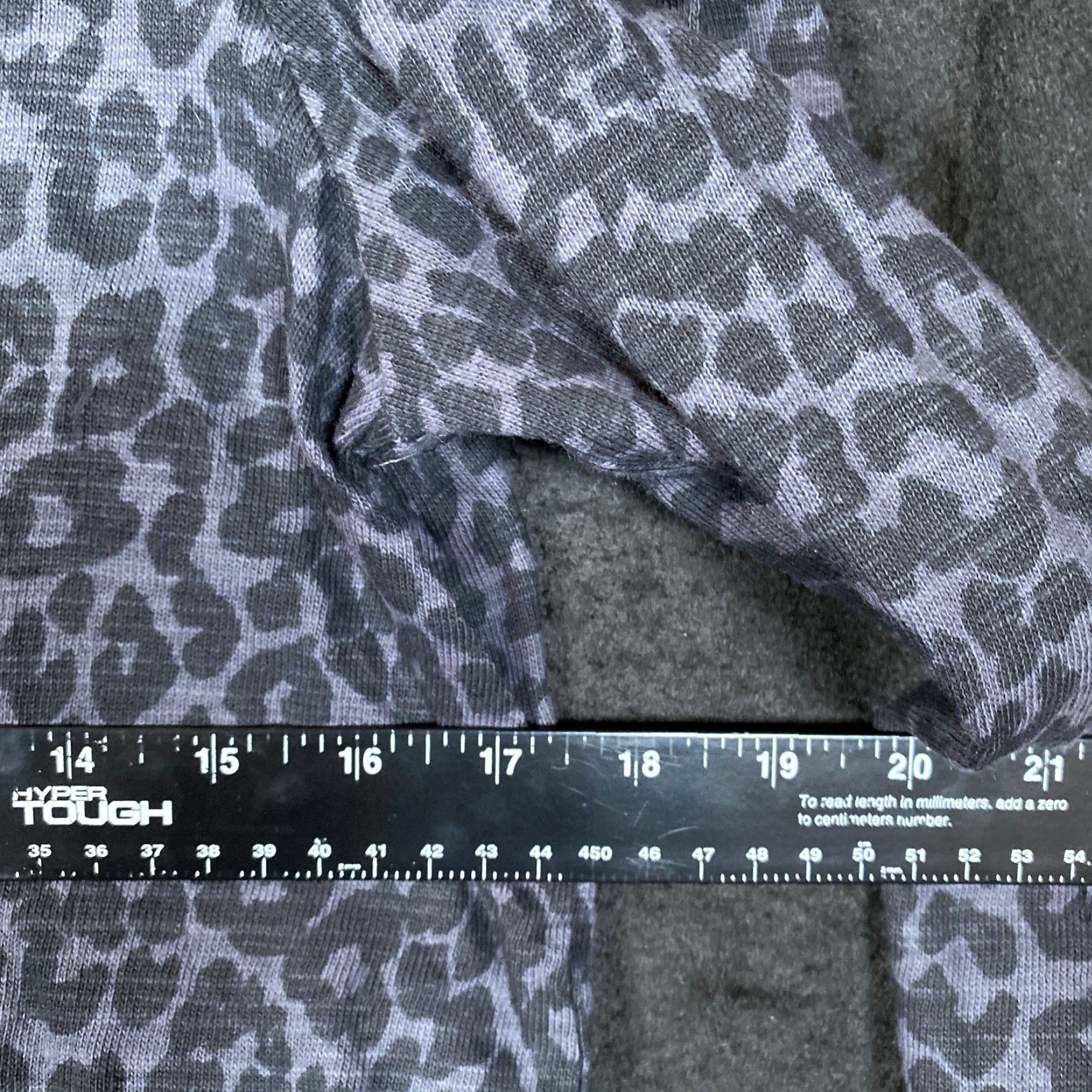 Loft Loft Womens Shirt Dark Gray Black Leopard Print Crew Neck 100% Cotton XS Size XS / US 0-2 / IT 36-38 - 6 Thumbnail