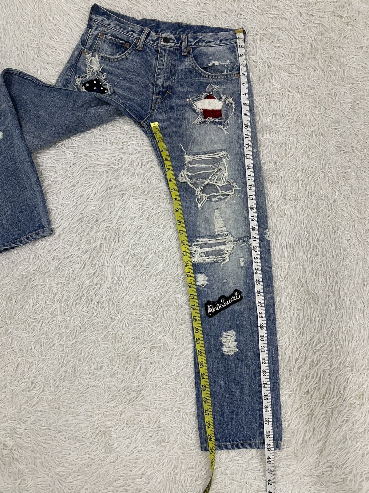 Japanese Brand Cozy Art Style Sweats & Bloods RNA Flare Jeans Pant Size US 30 / EU 46 - 15 Thumbnail