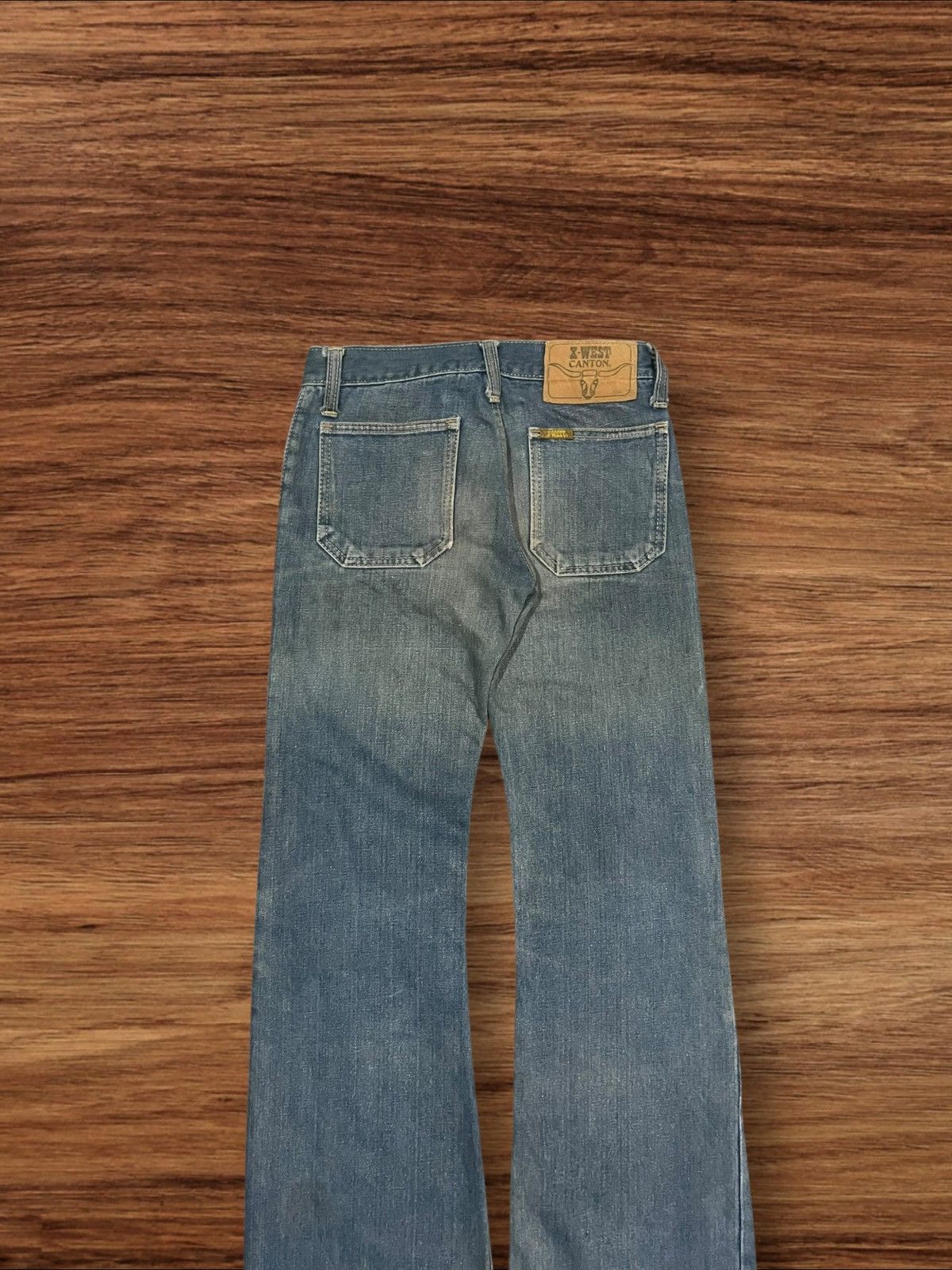 South2 West8 × Vintage Vintage 90s X-West Canton Bell Bottom Button Fly Flare Jeans Size 26" / US 2 / IT 38 - 6 Thumbnail