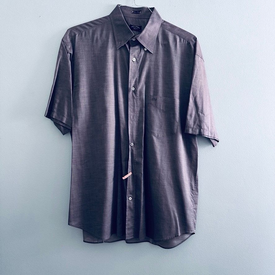 Paul & Shark Paul & Shark steel gray short sleeve button down Size US XL / EU 56 / 4 - 2 Thumbnail