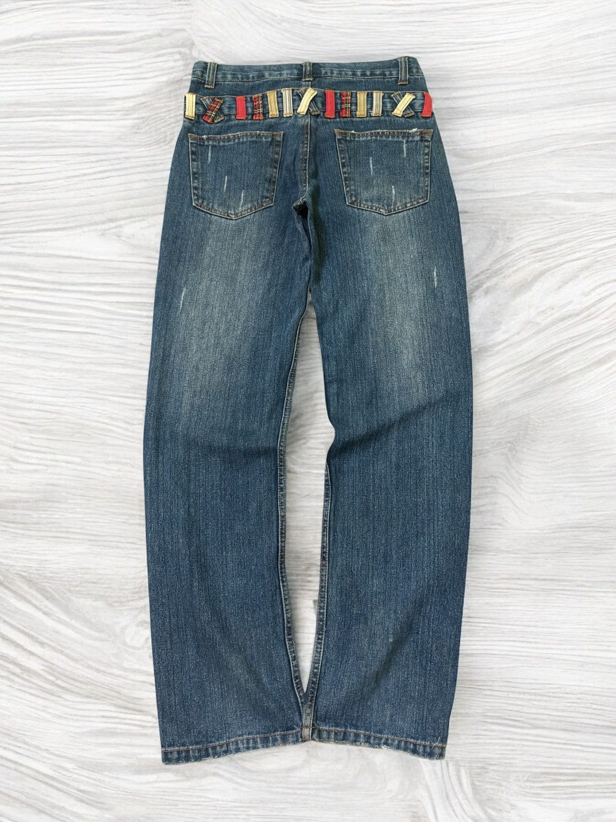 Hysteric Glamour NYLAUS JEANS DOUBLE WAIST COLOURFUL DISTRESSED DENIM Size US 30 / EU 46 - 1 Thumbnail