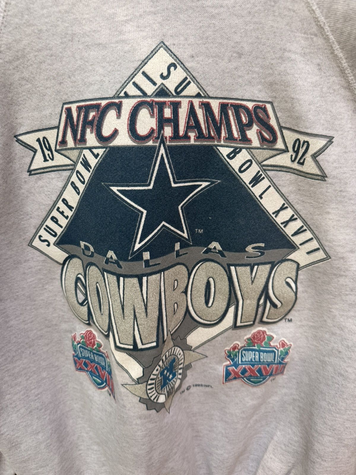 Rap Tees VTG 1992 Dallas Cowboys NFC Champs Crewneck Size XL Size US XL / EU 56 / 4 - 2 Thumbnail