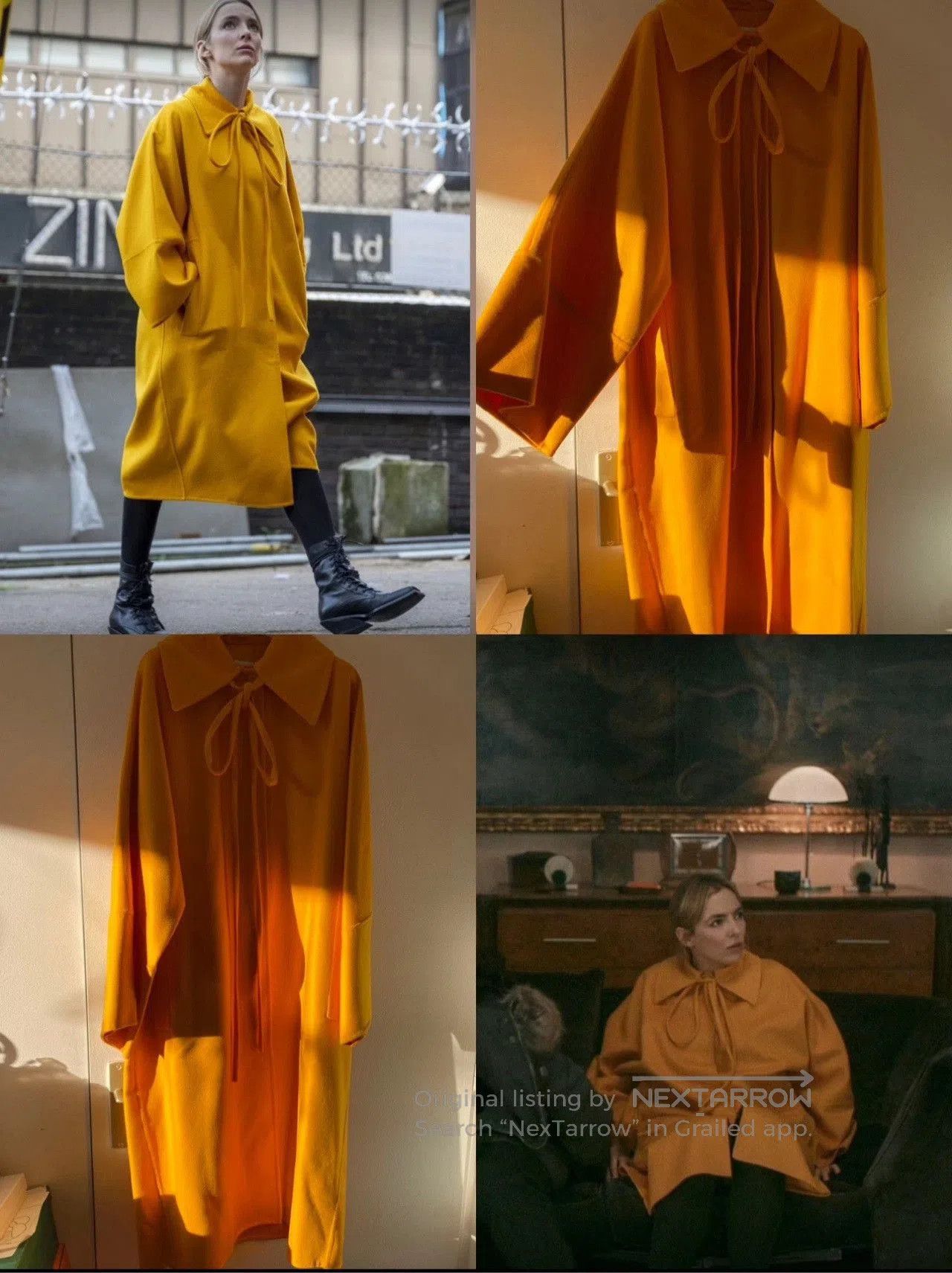 Loewe Loewe Yellow Cashmere Long Coat Jodie. Size XS / US 0-2 / IT 36-38 - 5 Thumbnail